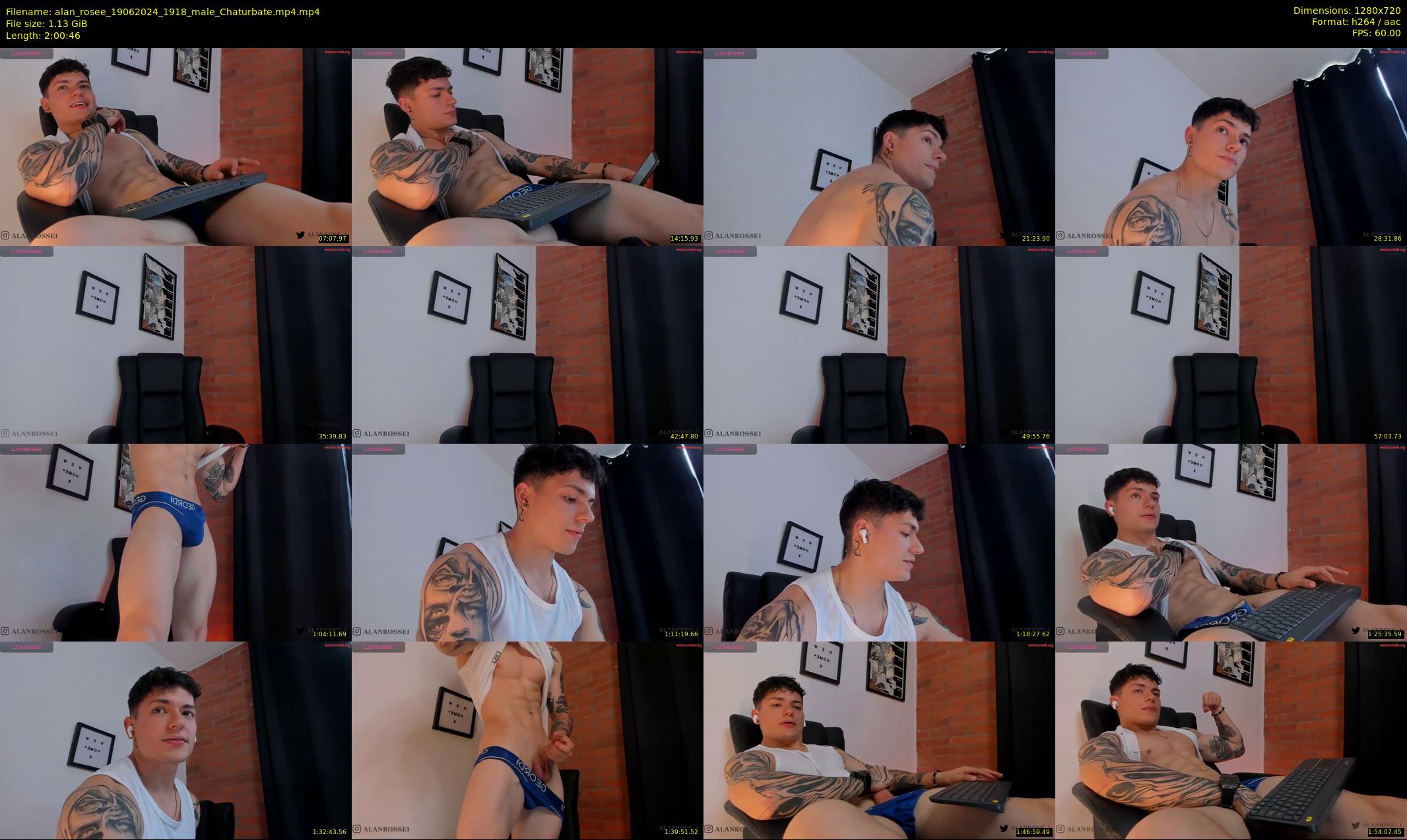 alan_rosee — 121 minute Chaturbate male cam show recording, 720p, Jun 19, 2024