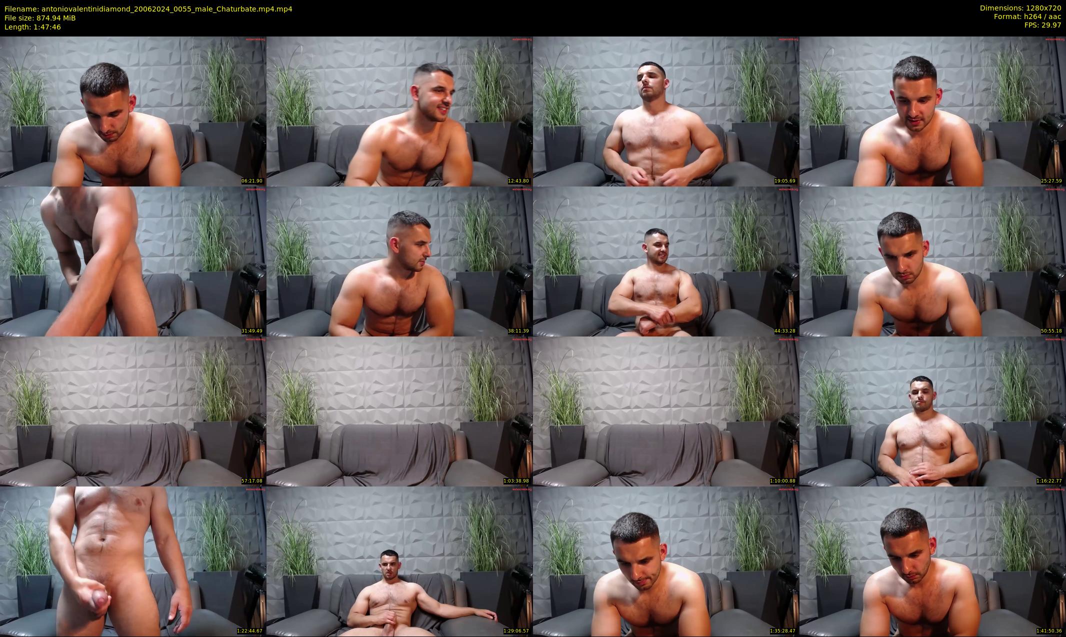 antoniovalentinidiamond — 108 minute Chaturbate male cam show recording, 720p, Jun 20, 2024