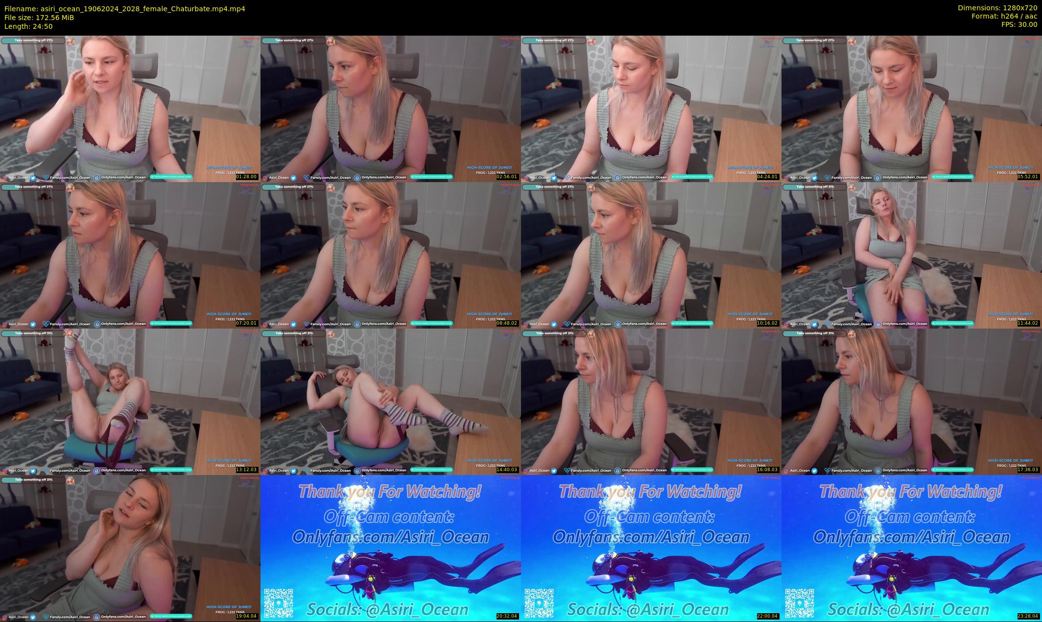 asiri_ocean — 25 minute Chaturbate female cam show recording, 720p, Jun 19, 2024