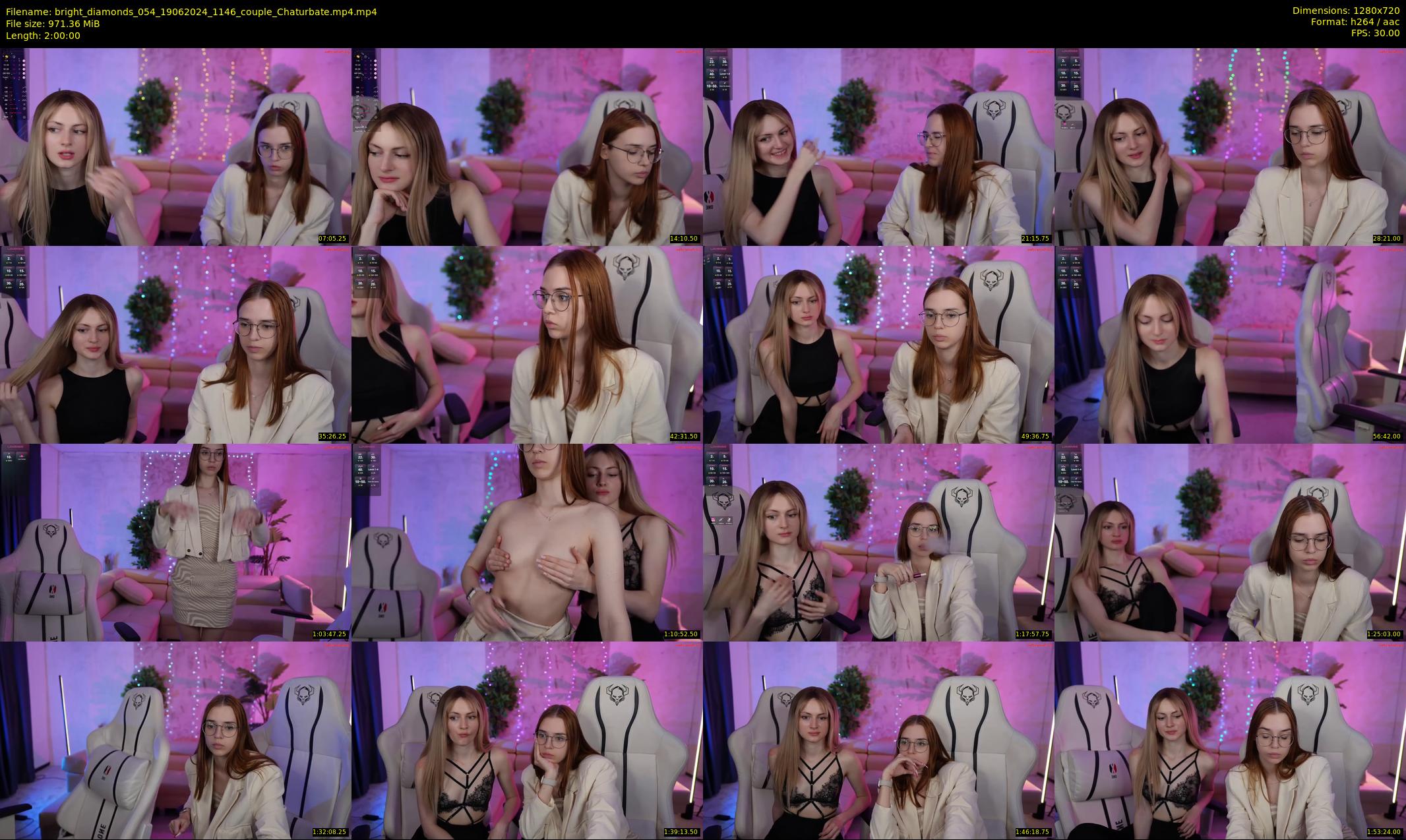 bright_diamonds_054 — 120 minute Chaturbate couple cam show recording, 720p, Jun 19, 2024