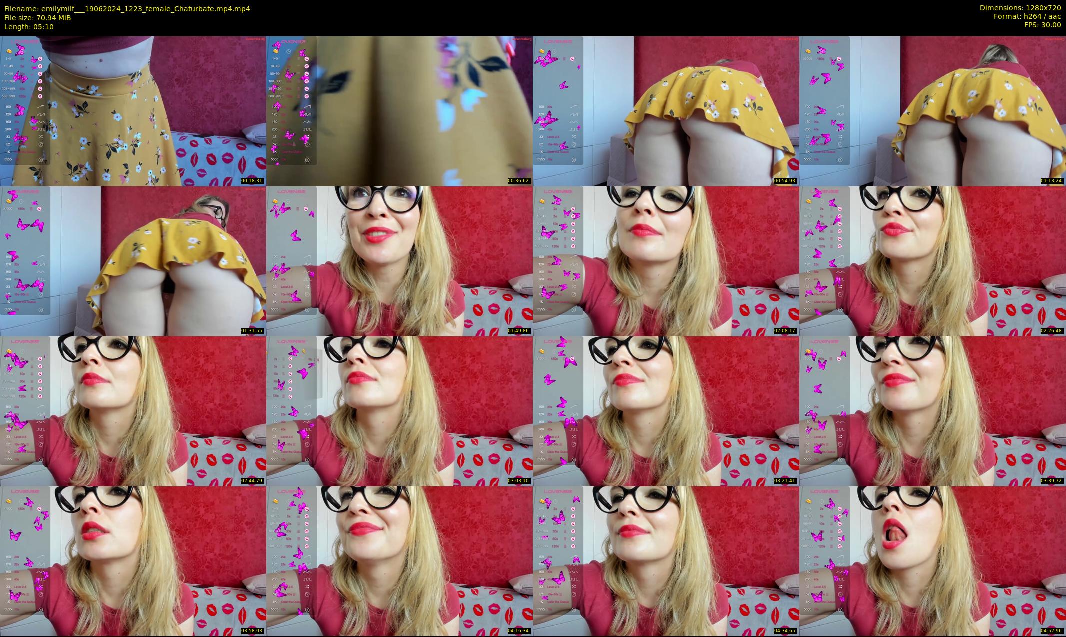 emilymilf__ — 6 minute Chaturbate female cam show recording, 720p, Jun 19, 2024
