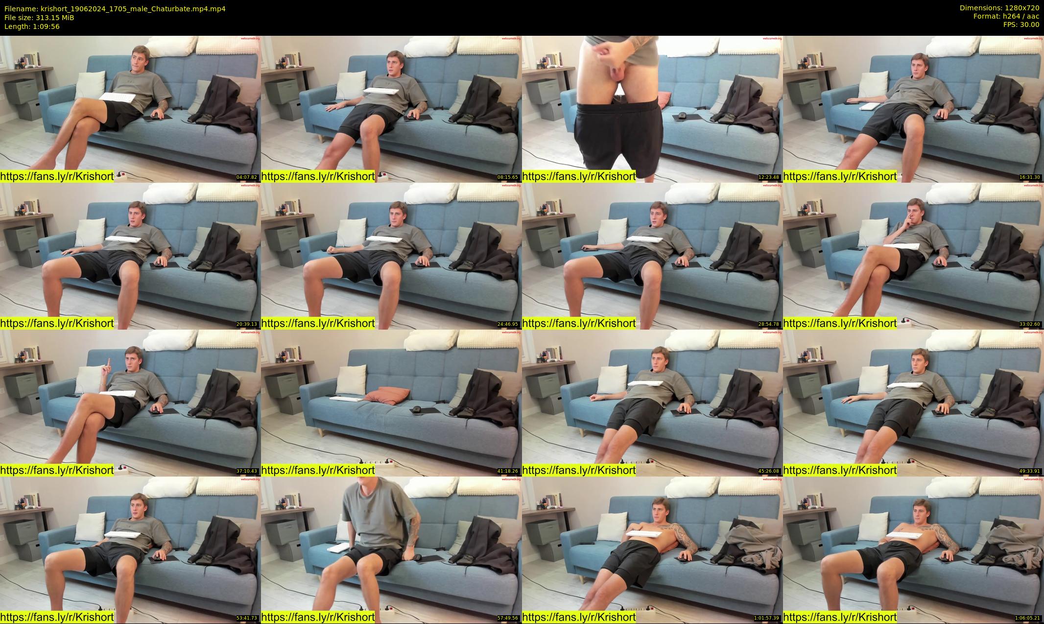 krishort — 70 minute Chaturbate male cam show recording, 720p, Jun 19, 2024