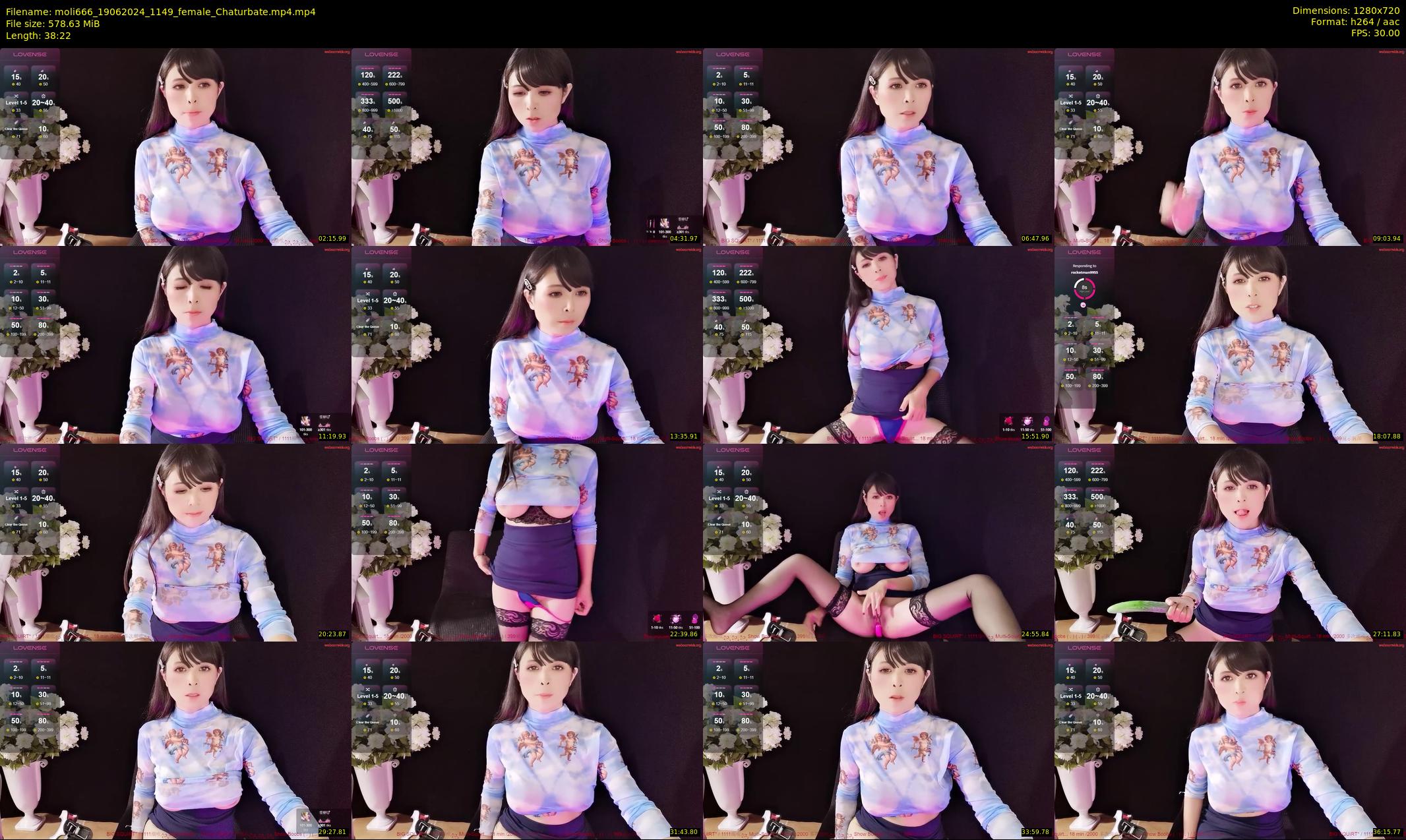 moli666 — 39 minute Chaturbate female cam show recording, 720p, Jun 19, 2024