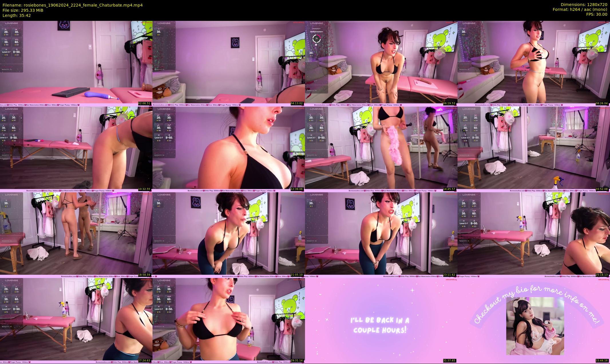 rosiebones — 36 minute Chaturbate female cam show recording, 720p, Jun 19, 2024