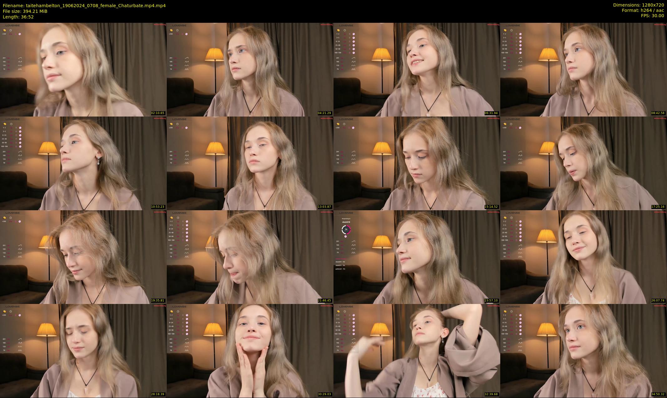 taitehambelton — 37 minute Chaturbate female cam show recording, 720p, Jun 19, 2024