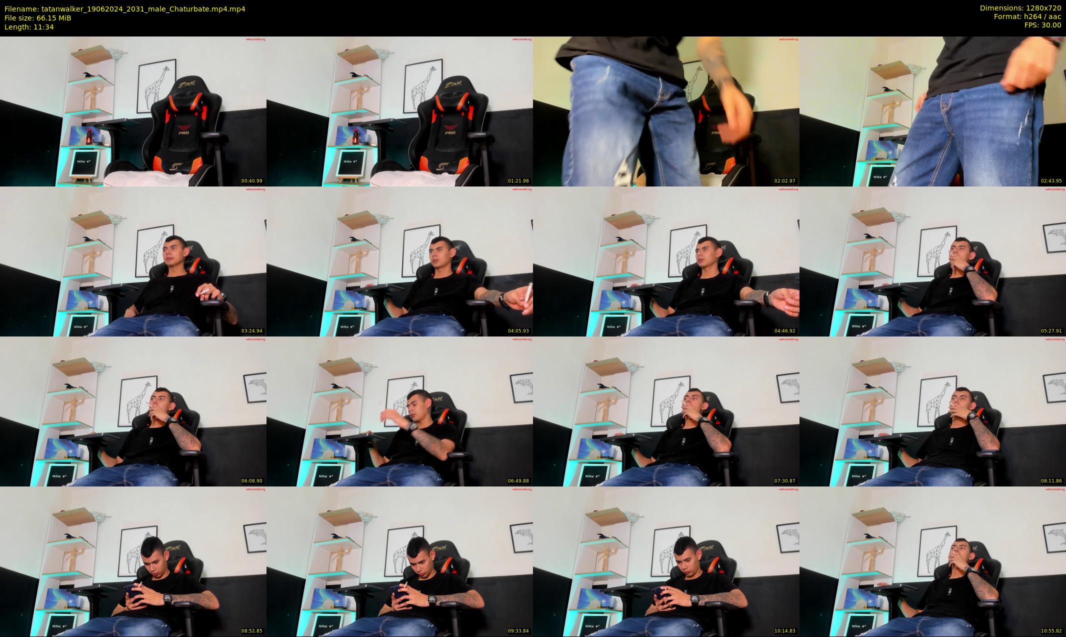 tatanwalker — 12 minute Chaturbate male cam show recording, 720p, Jun 19, 2024
