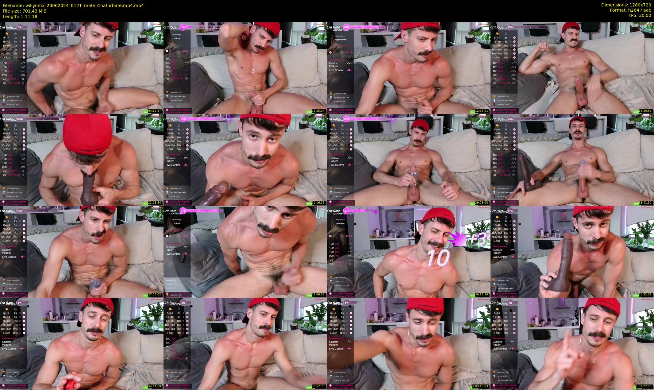 willyumx — 72 minute Chaturbate male cam show recording, 720p, Jun 20, 2024