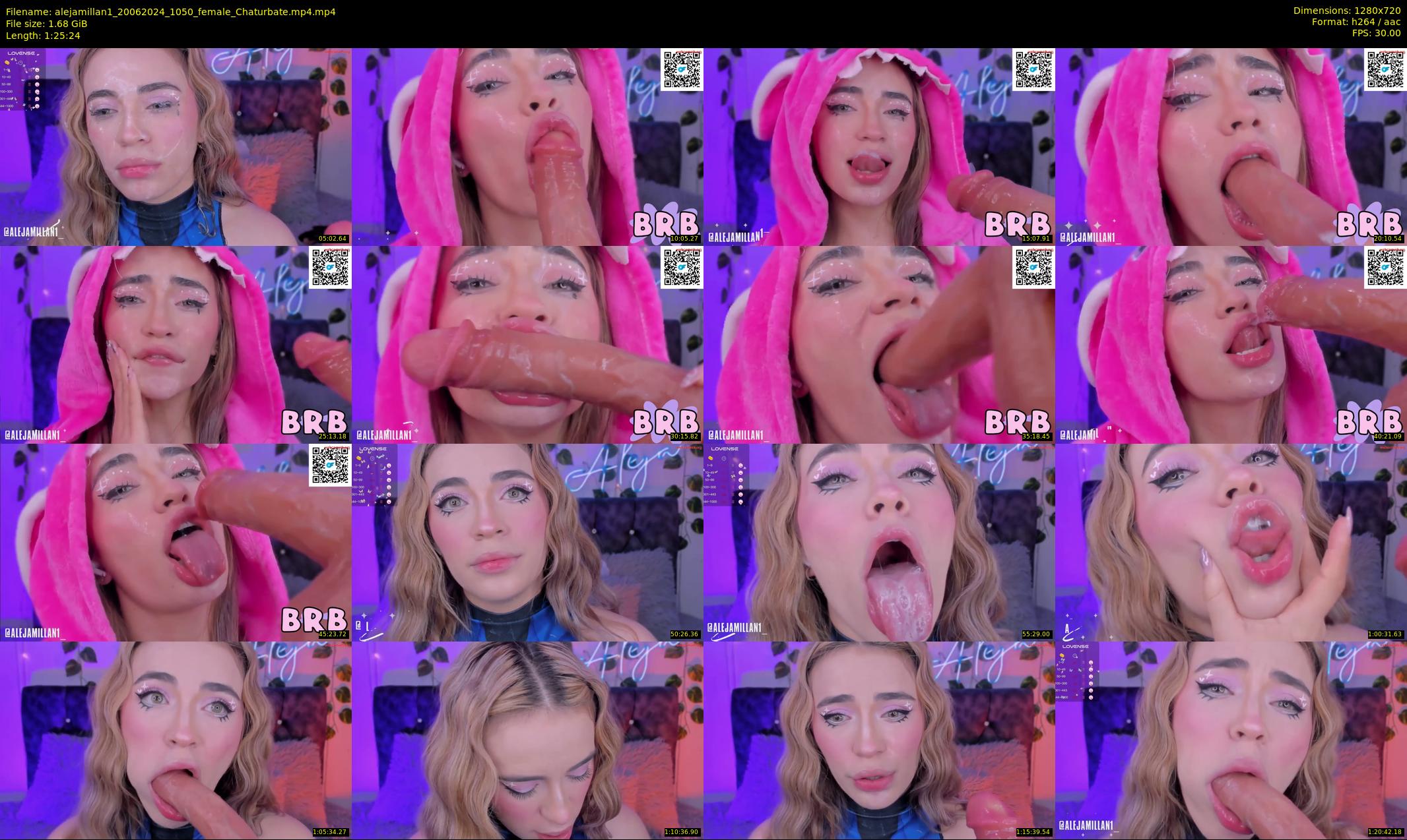 alejamillan1 — 86 minute Chaturbate female cam show recording, 720p, Jun 20, 2024