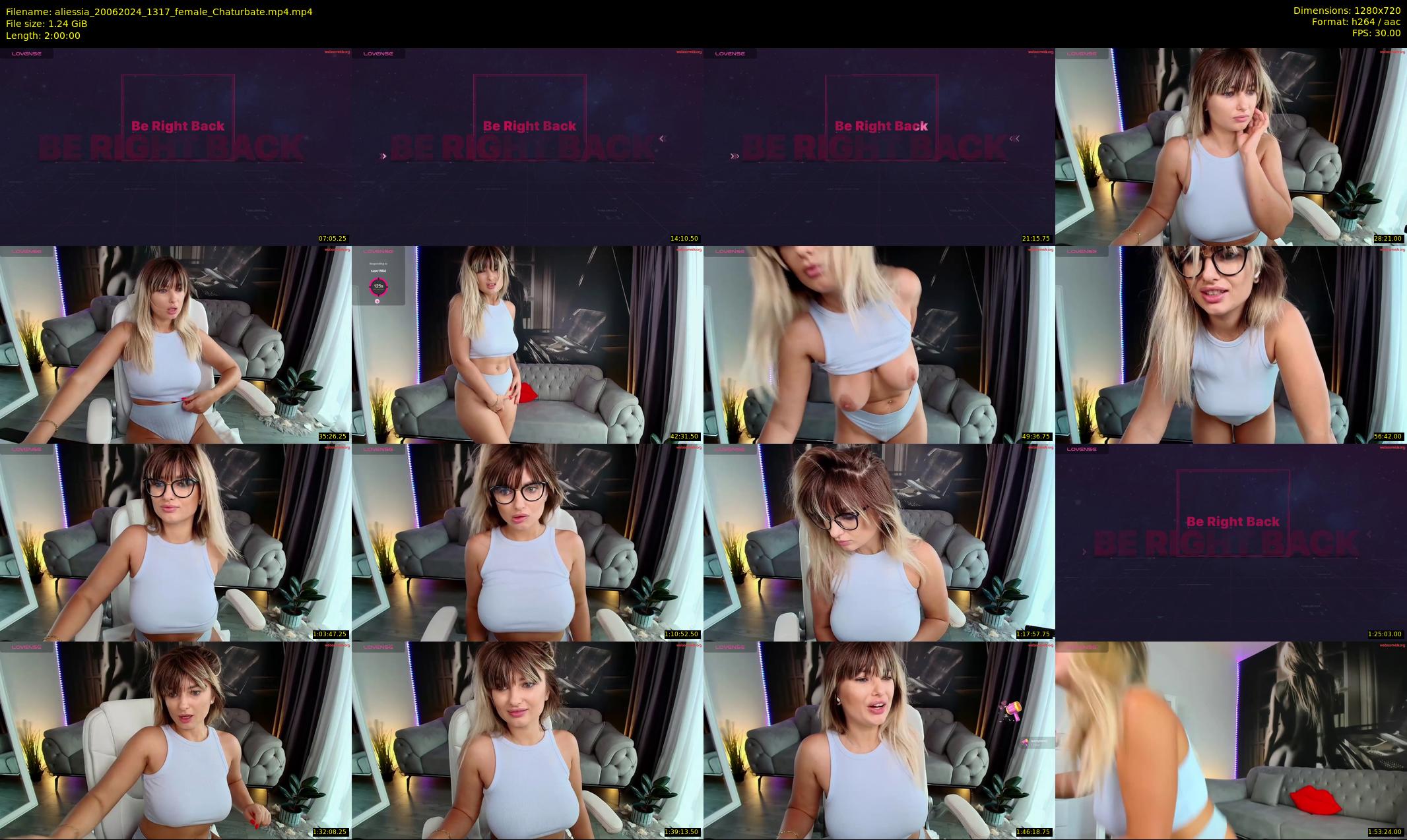 aliessia — 120 minute Chaturbate female cam show recording, 720p, Jun 20, 2024
