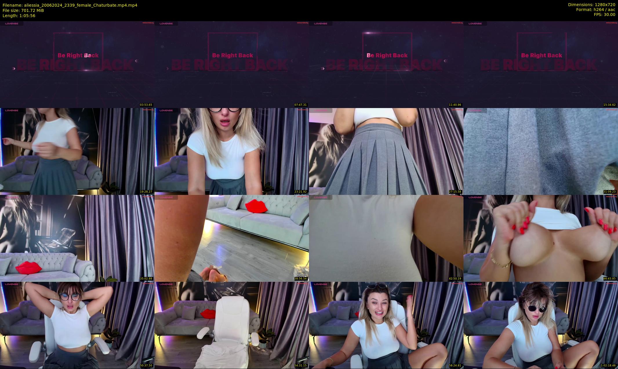 aliessia — 66 minute Chaturbate female cam show recording, 720p, Jun 20, 2024