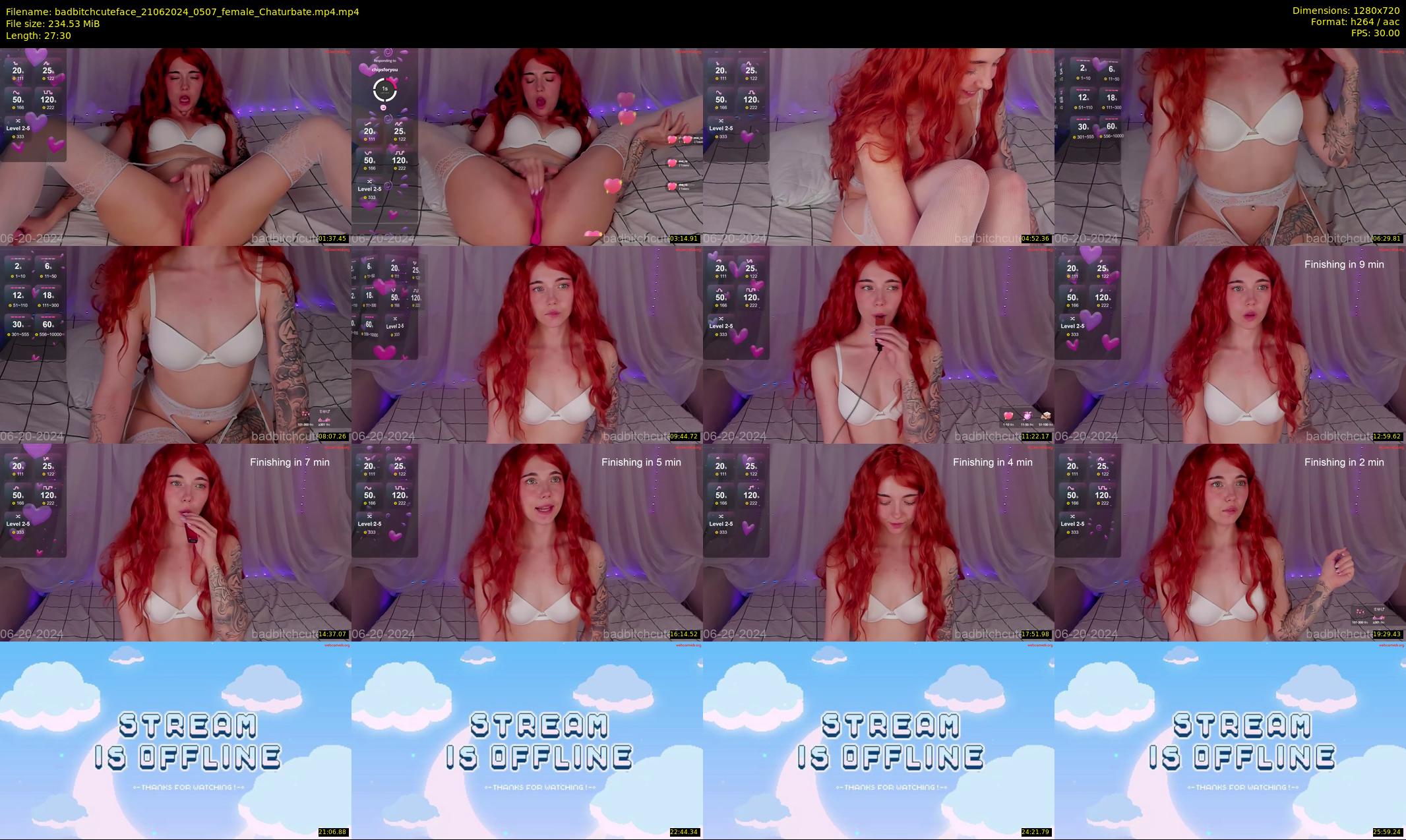 badbitchcuteface — 28 minute Chaturbate female cam show recording, 720p, Jun 21, 2024