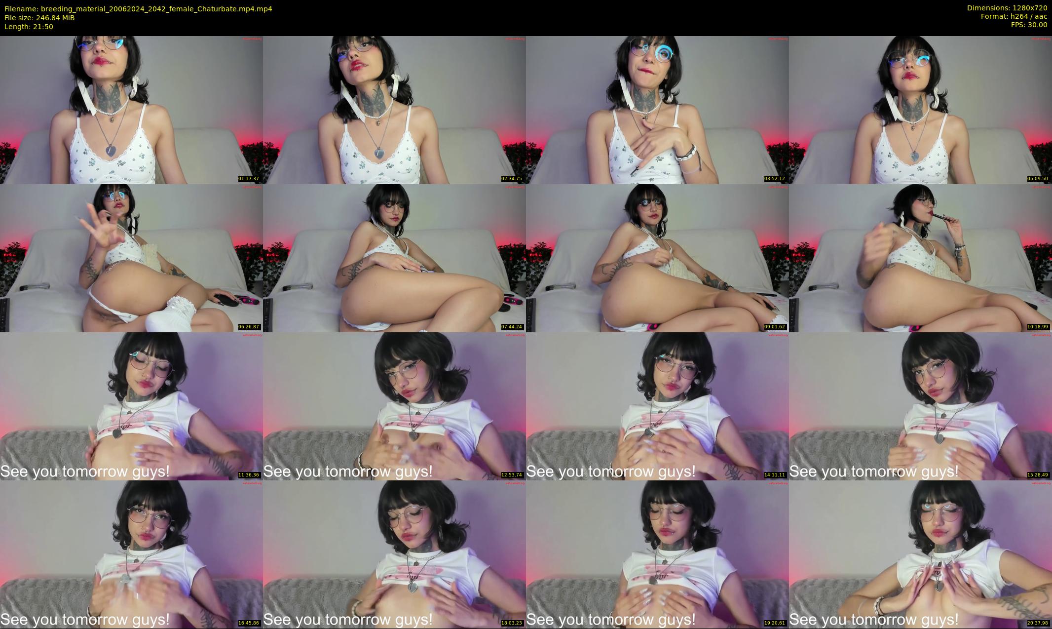 breeding_material — 22 minute Chaturbate female cam show recording, 720p, Jun 20, 2024