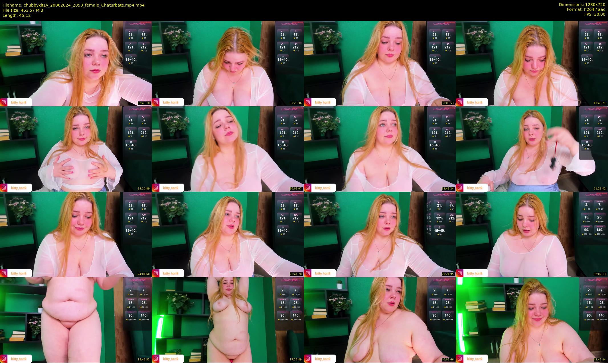 chubbykit1y — 46 minute Chaturbate female cam show recording, 720p, Jun 20, 2024