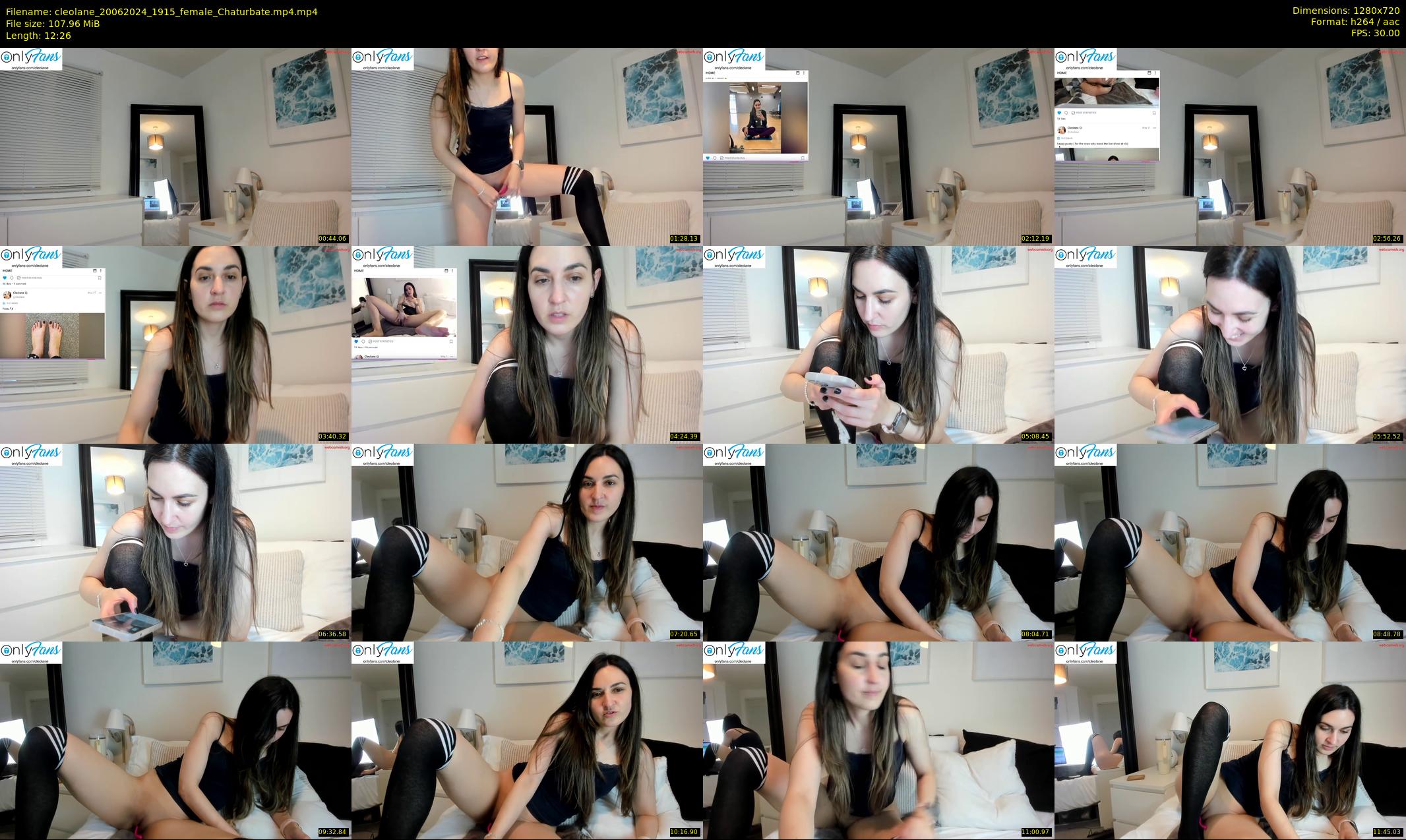 cleolane — 13 minute Chaturbate female cam show recording, 720p, Jun 20, 2024