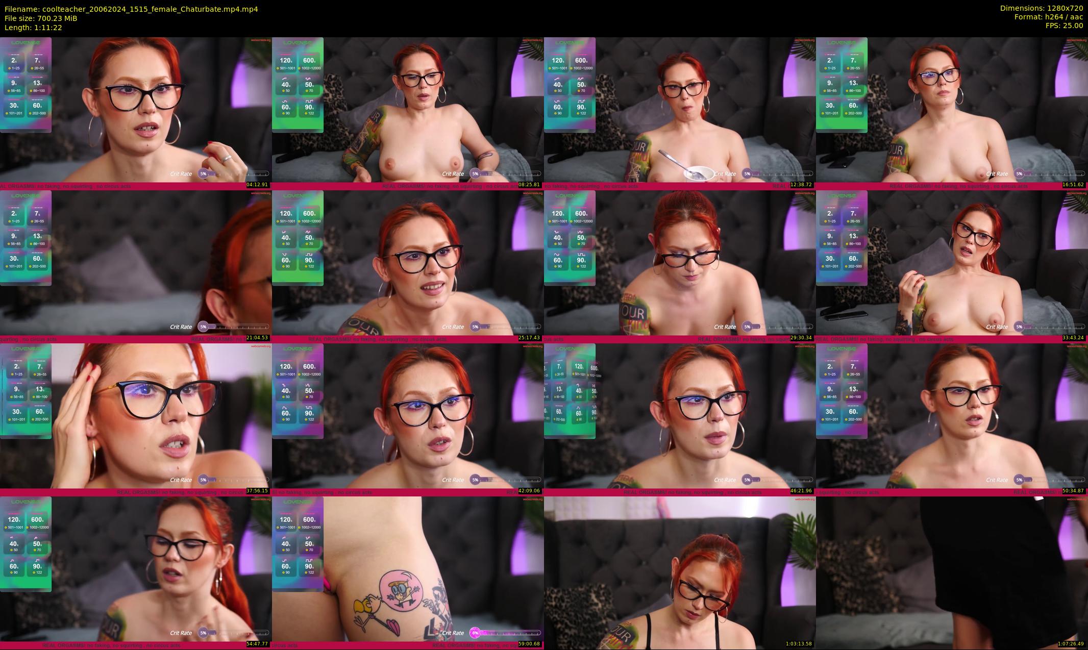 coolteacher — 72 minute Chaturbate female cam show recording, 720p, Jun 20, 2024