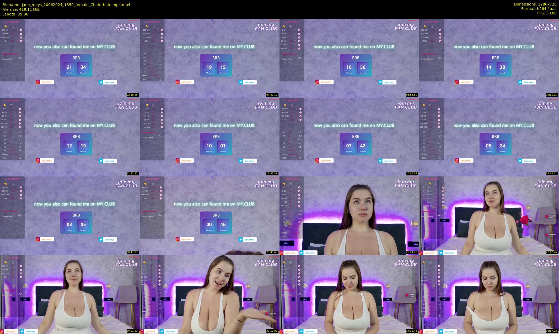jane_meys — 40 minute Chaturbate female cam show recording, 720p, Jun 20, 2024