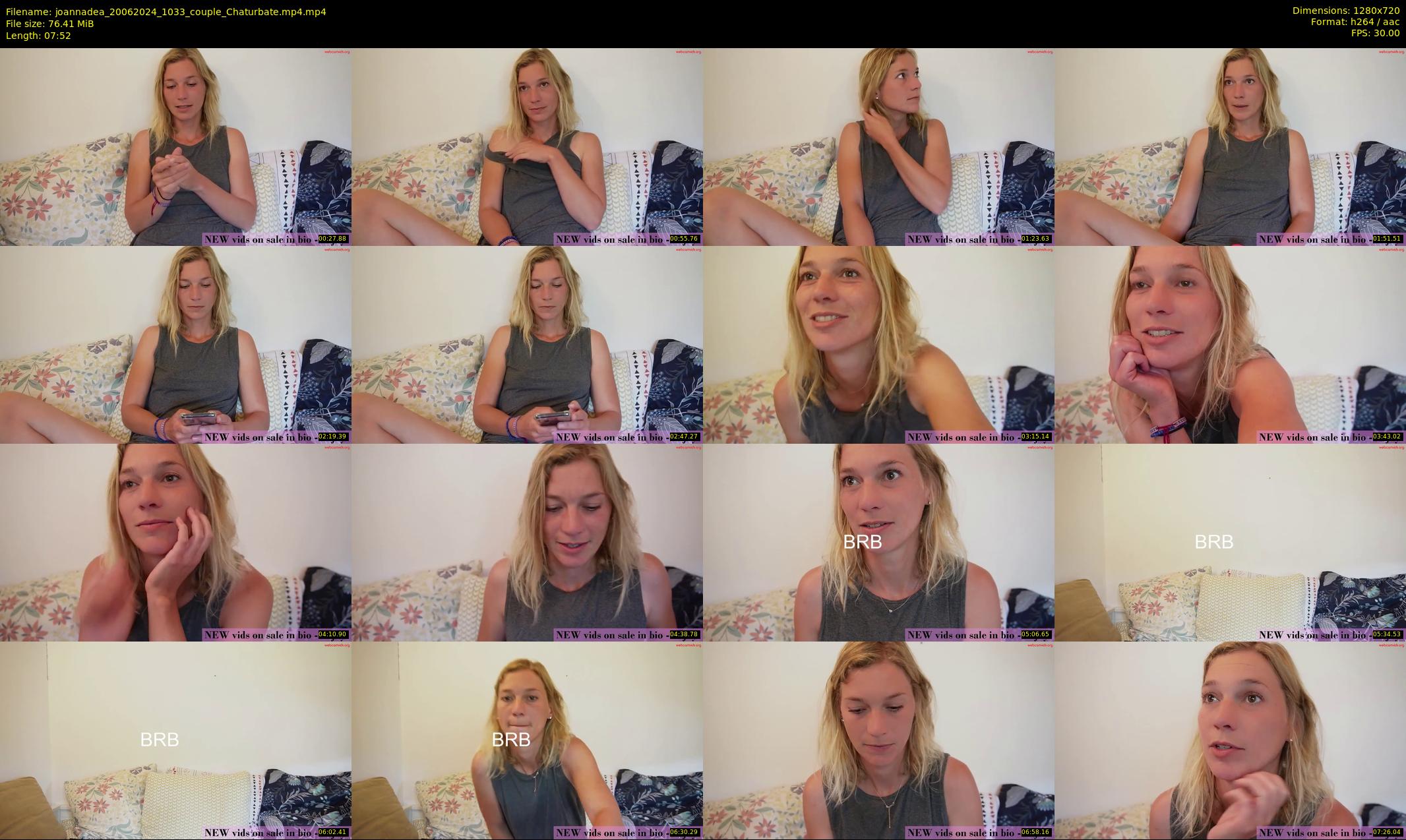 joannadea — 8 minute Chaturbate female cam show recording, 720p, Jun 20, 2024