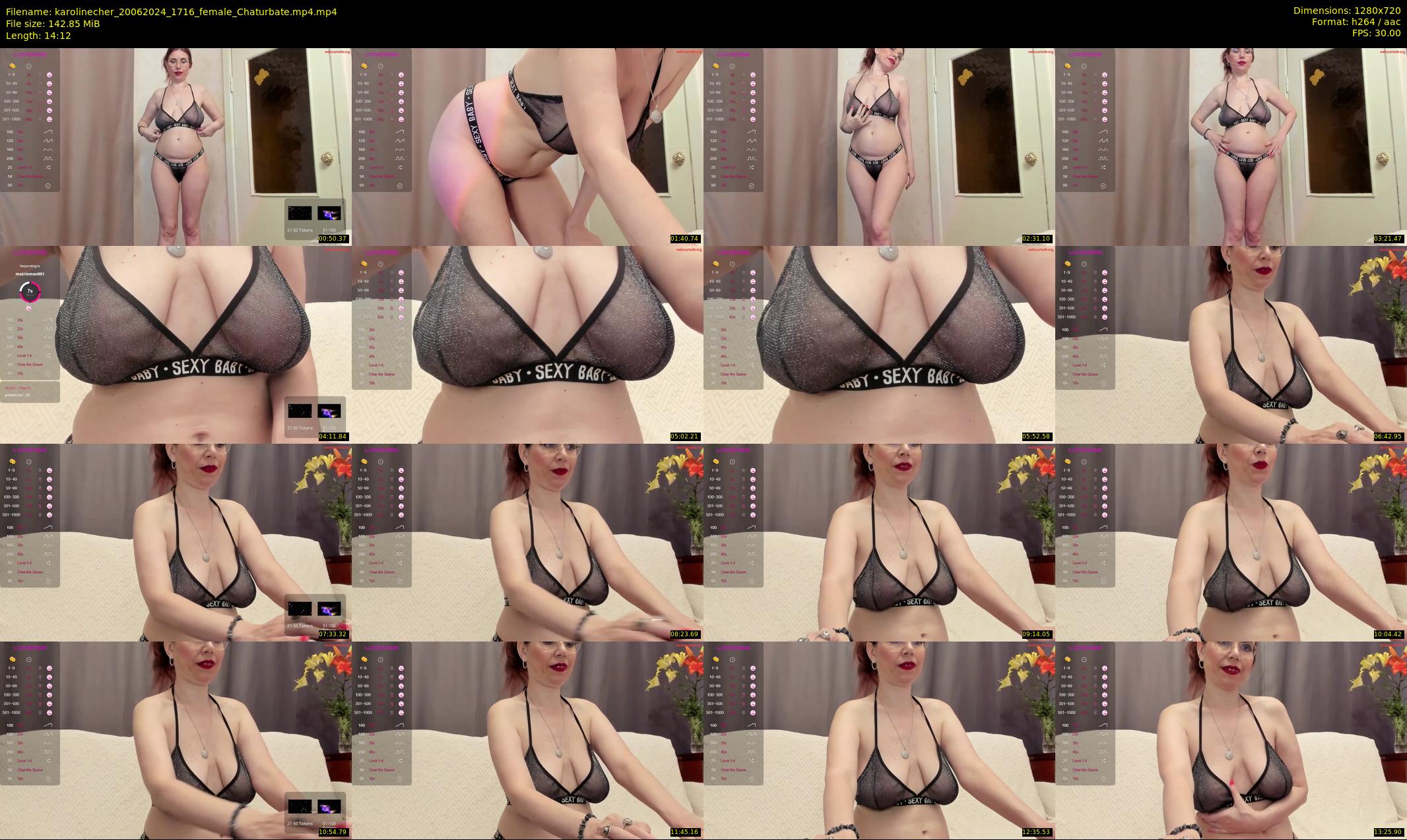 karolinecher — 15 minute Chaturbate female cam show recording, 720p, Jun 20, 2024