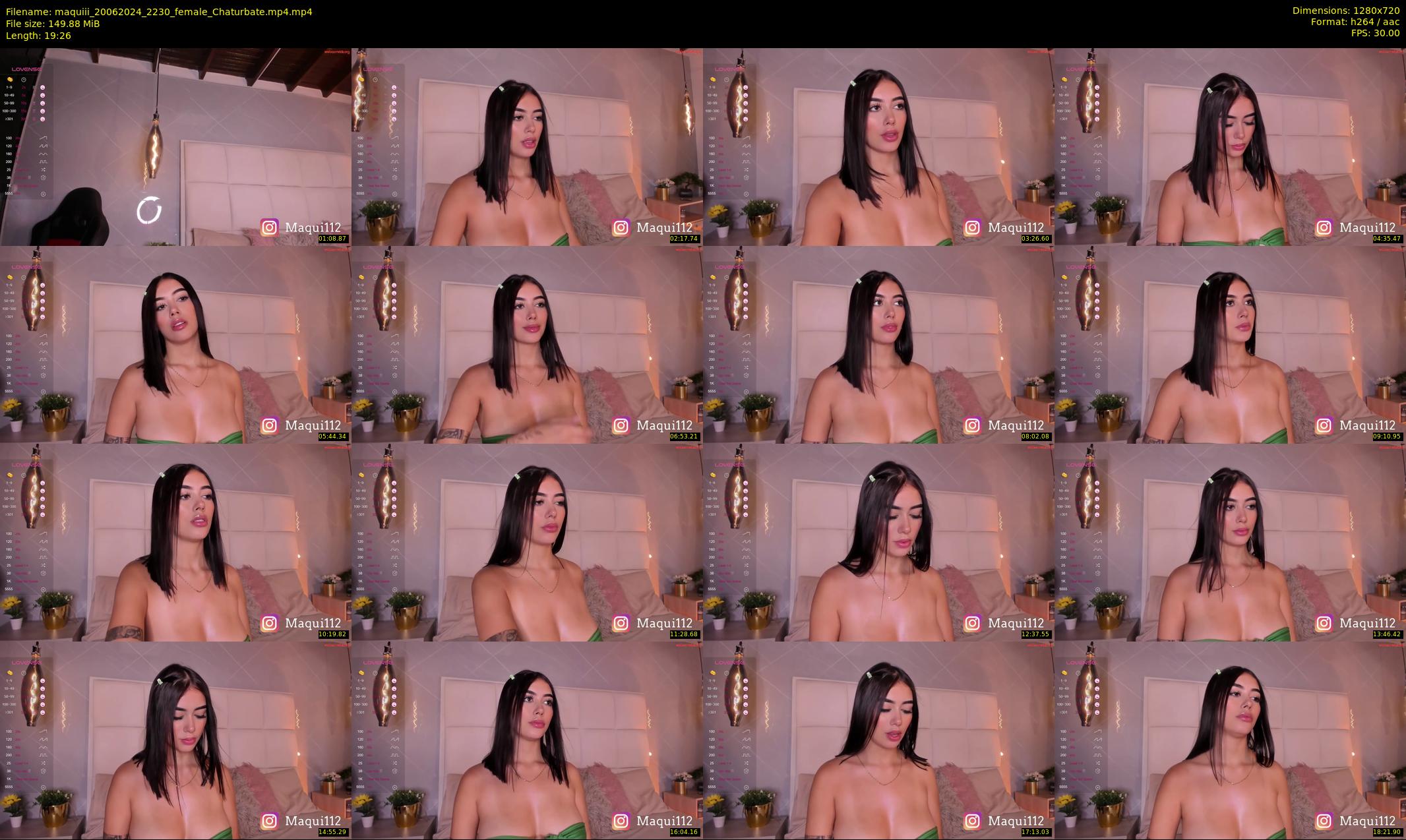 maquiii — 20 minute Chaturbate female cam show recording, 720p, Jun 20, 2024