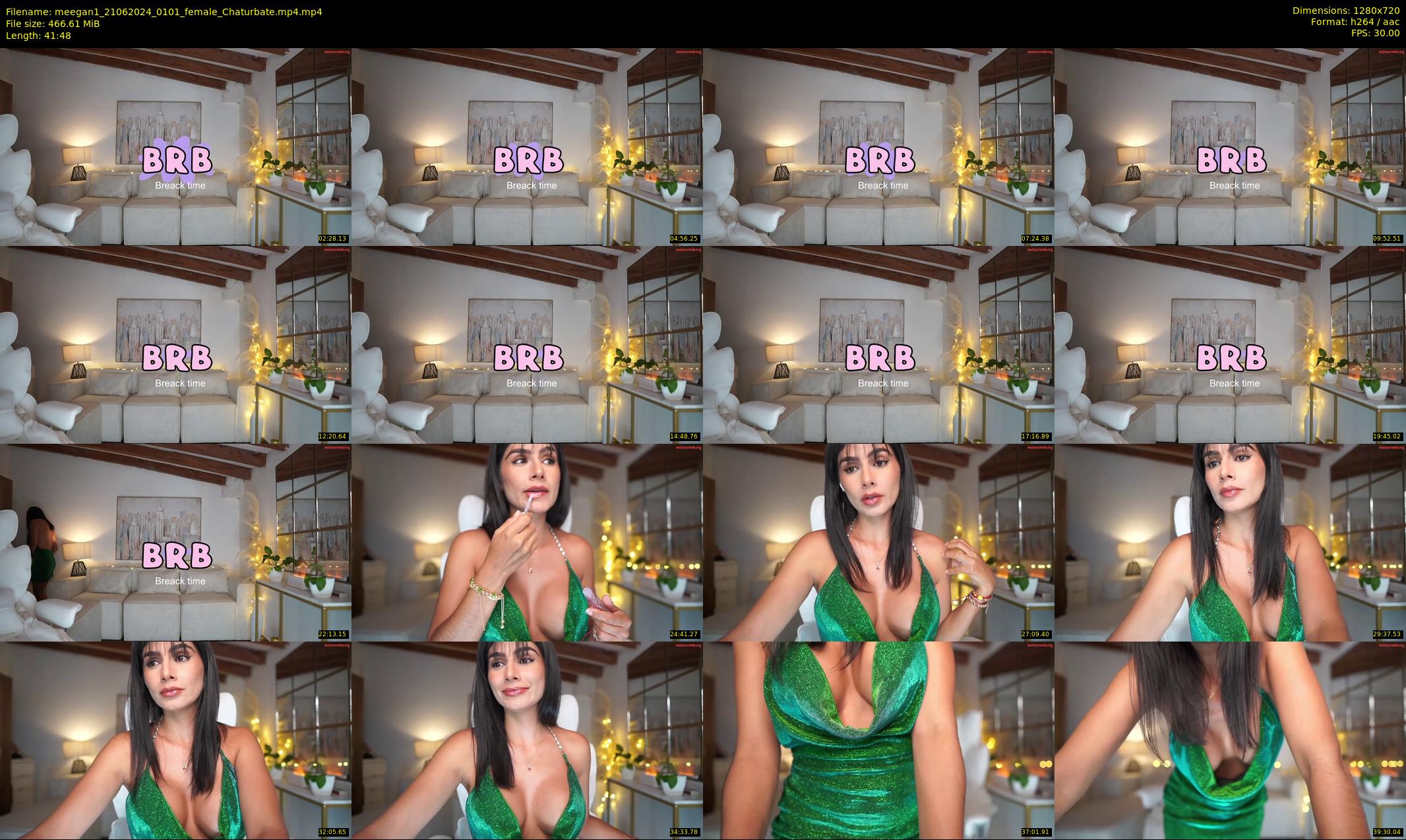 meegan1 — 42 minute Chaturbate female cam show recording, 720p, Jun 21, 2024