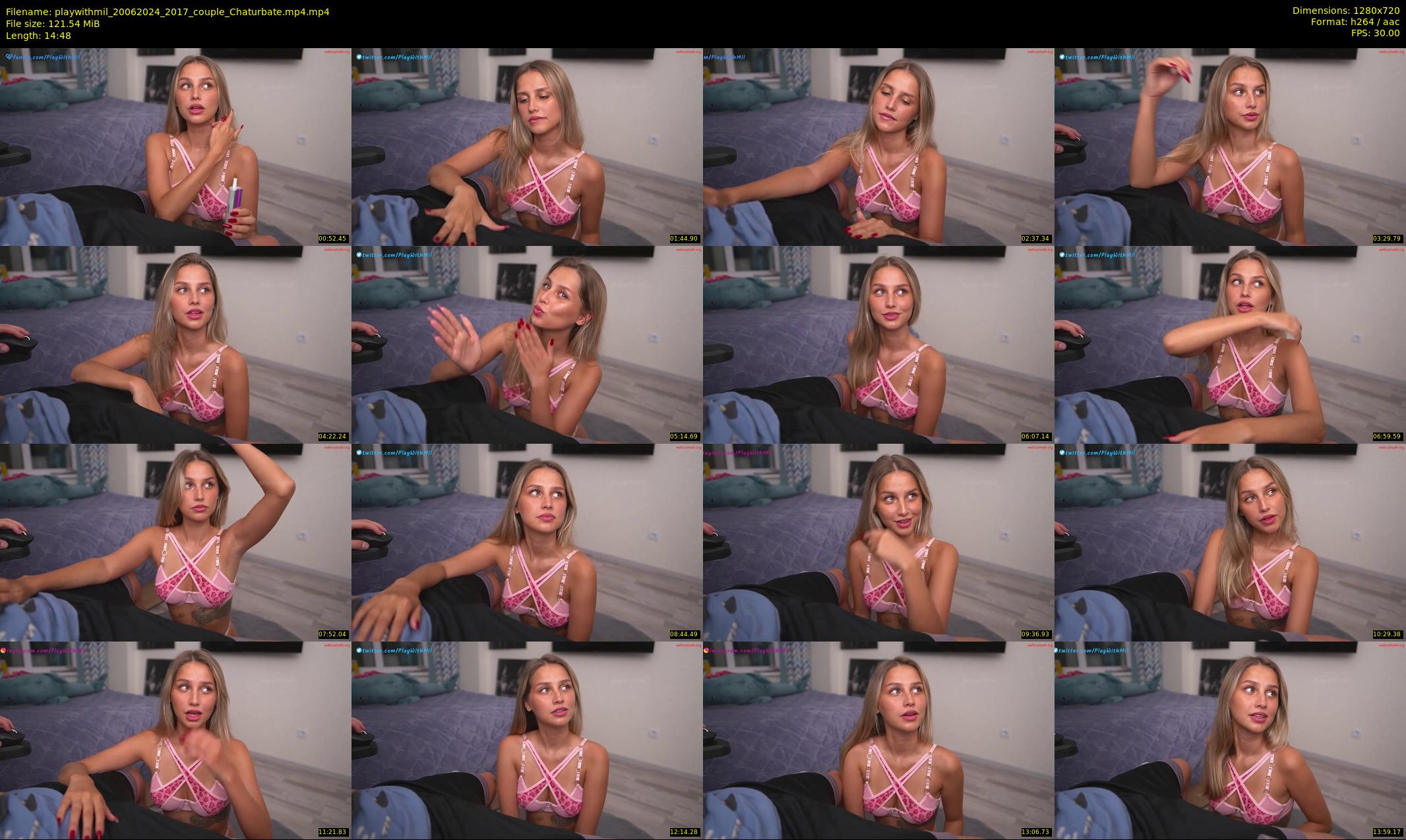 playwithmil — 15 minute Chaturbate couple cam show recording, 720p, Jun 20, 2024