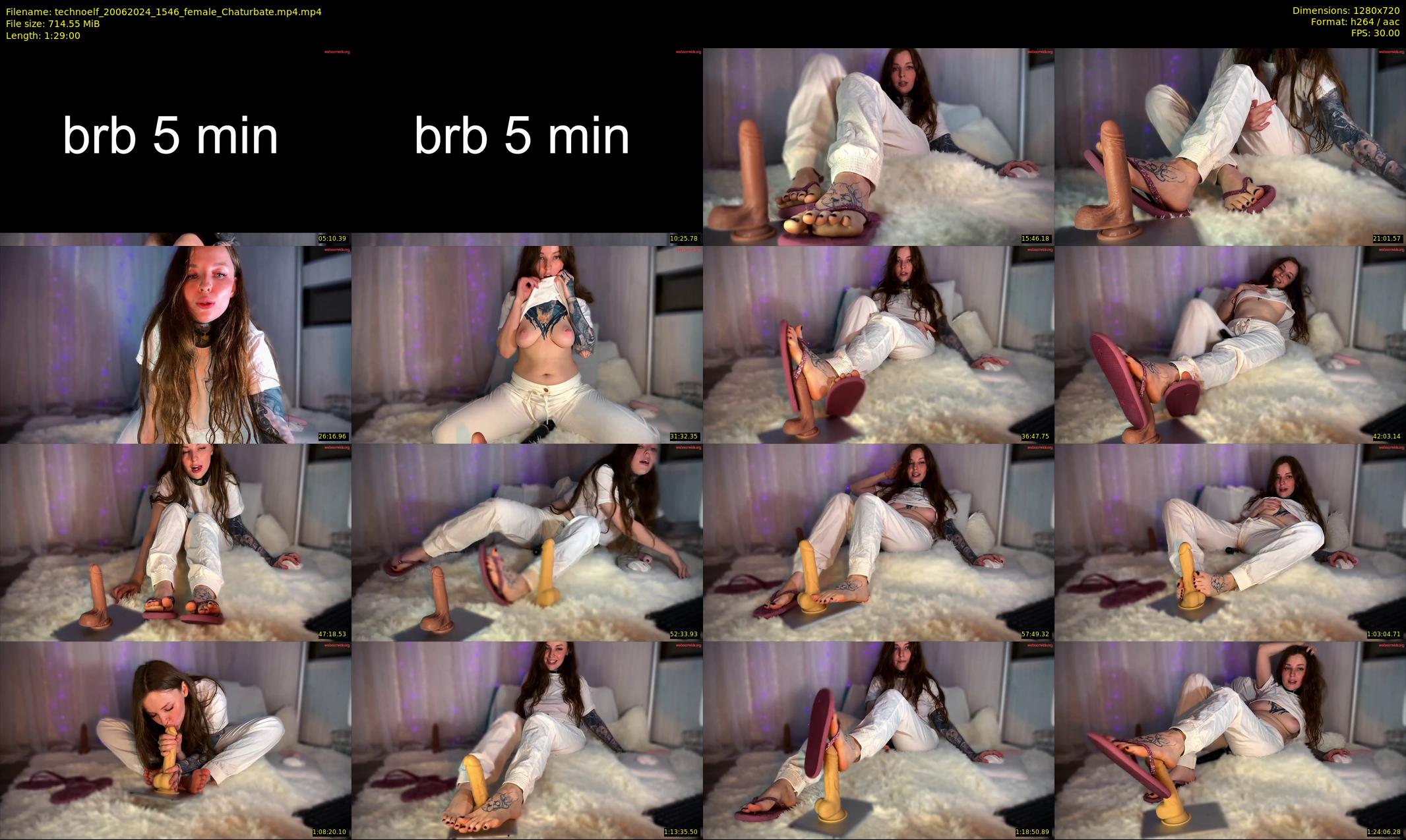 technoelf — 89 minute Chaturbate female cam show recording, 720p, Jun 20, 2024