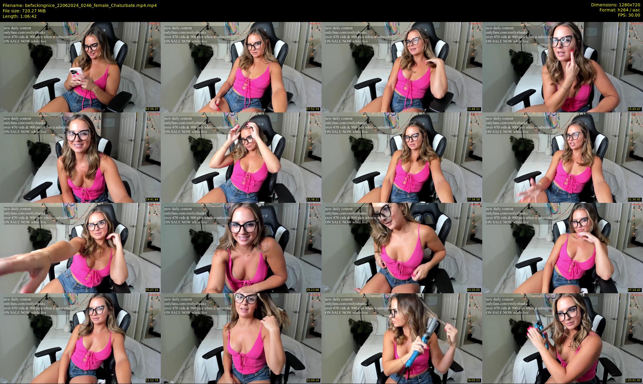 befxckingnice — 67 minute Chaturbate female cam show recording, 720p, Jun 22, 2024