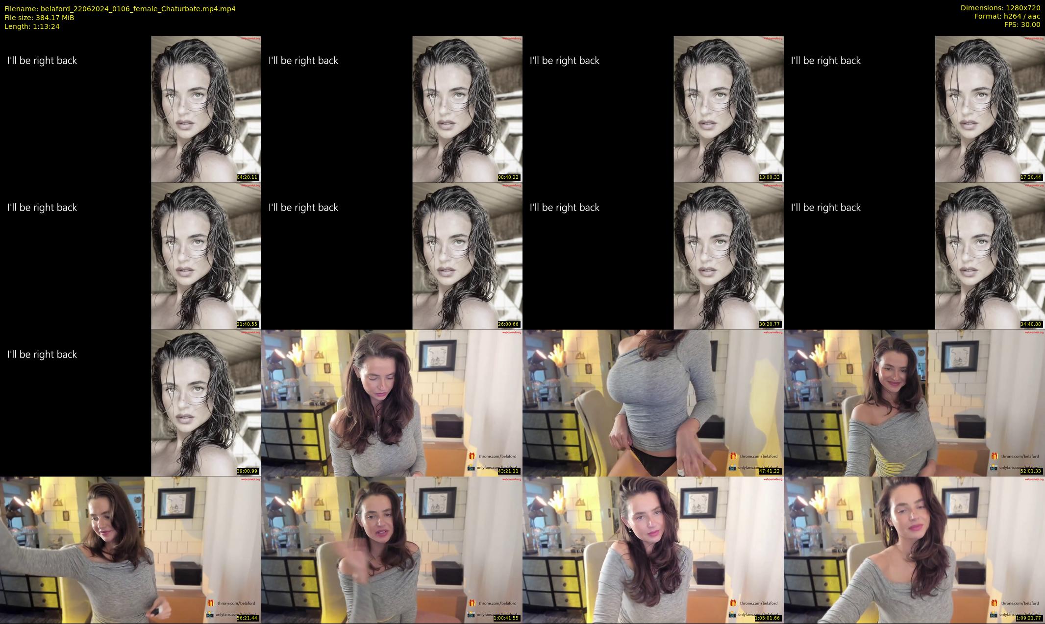 belaford — 74 minute Chaturbate female cam show recording, 720p, Jun 22, 2024
