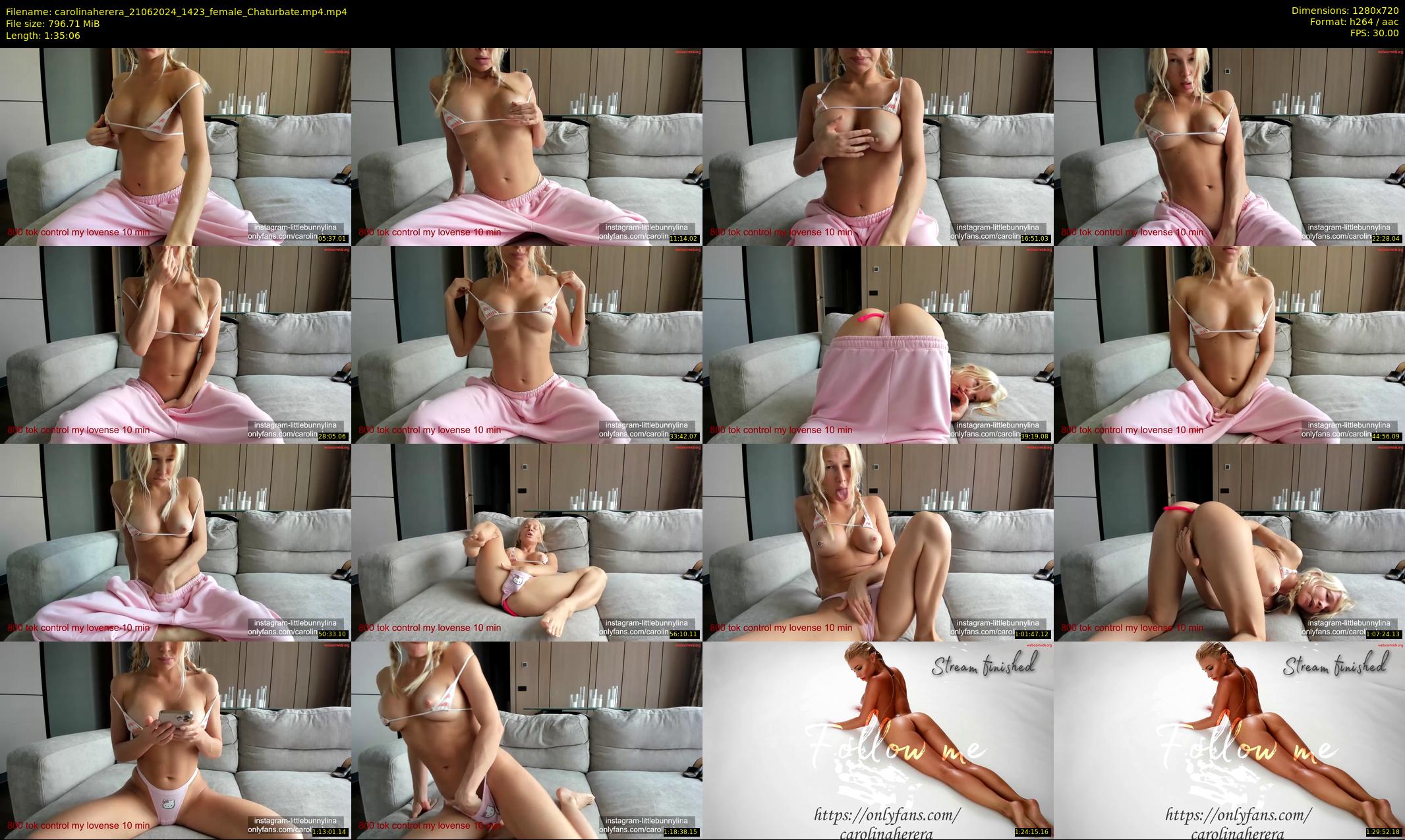 carolinaherera — 96 minute Chaturbate female cam show recording, 720p, Jun 21, 2024