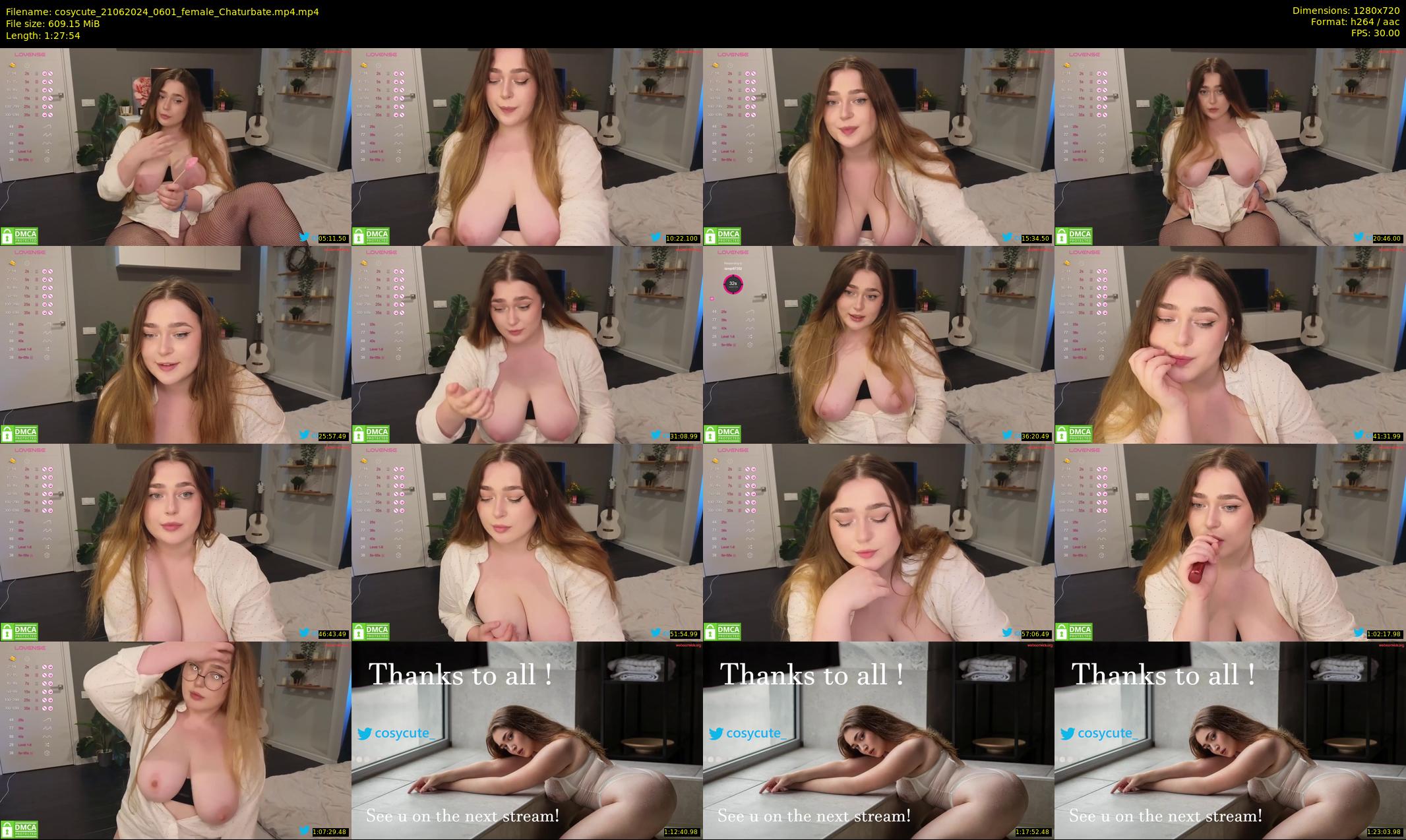 cosycute — 88 minute Chaturbate female cam show recording, 720p, Jun 21, 2024