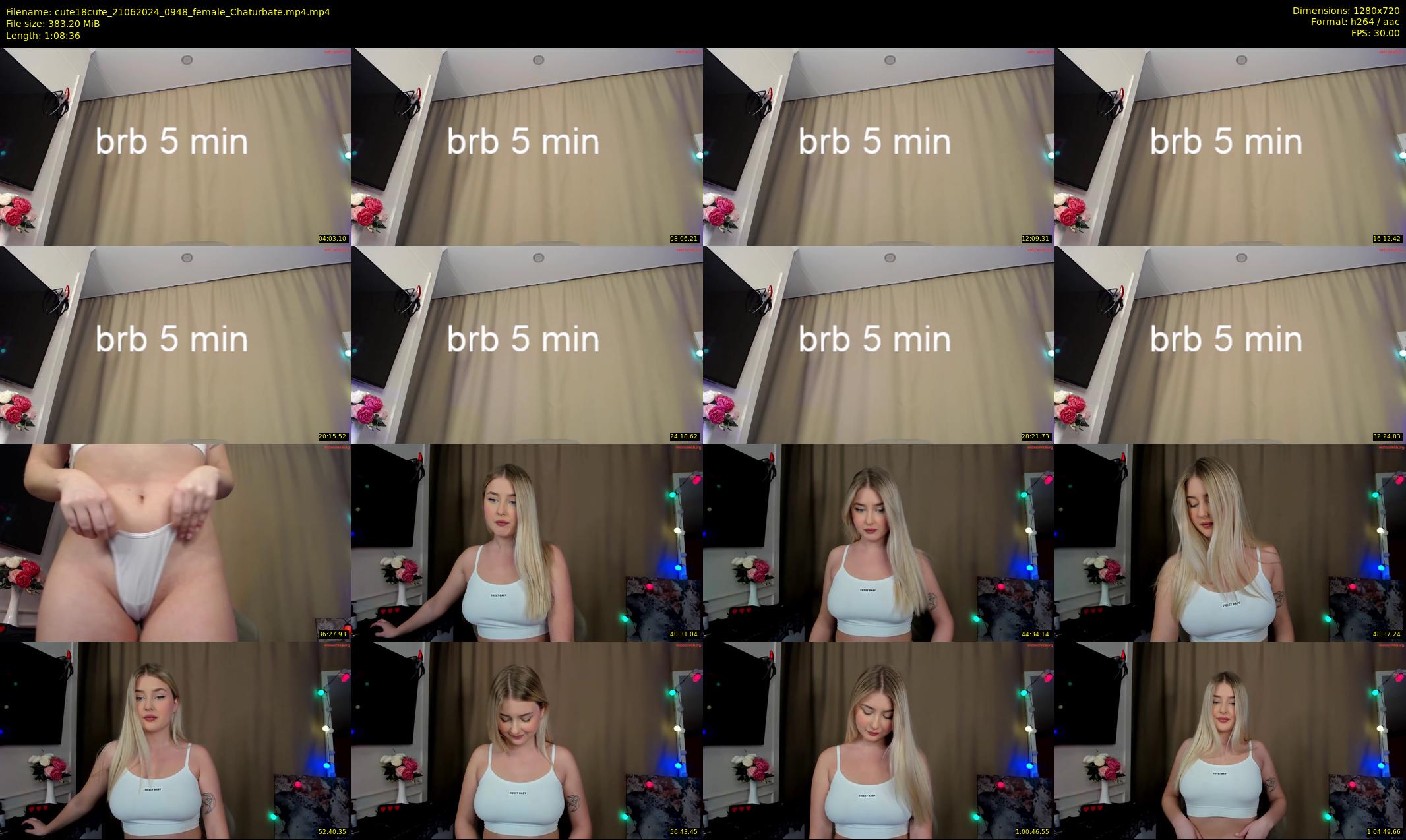 cute18cute — 69 minute Chaturbate female cam show recording, 720p, Jun 21, 2024