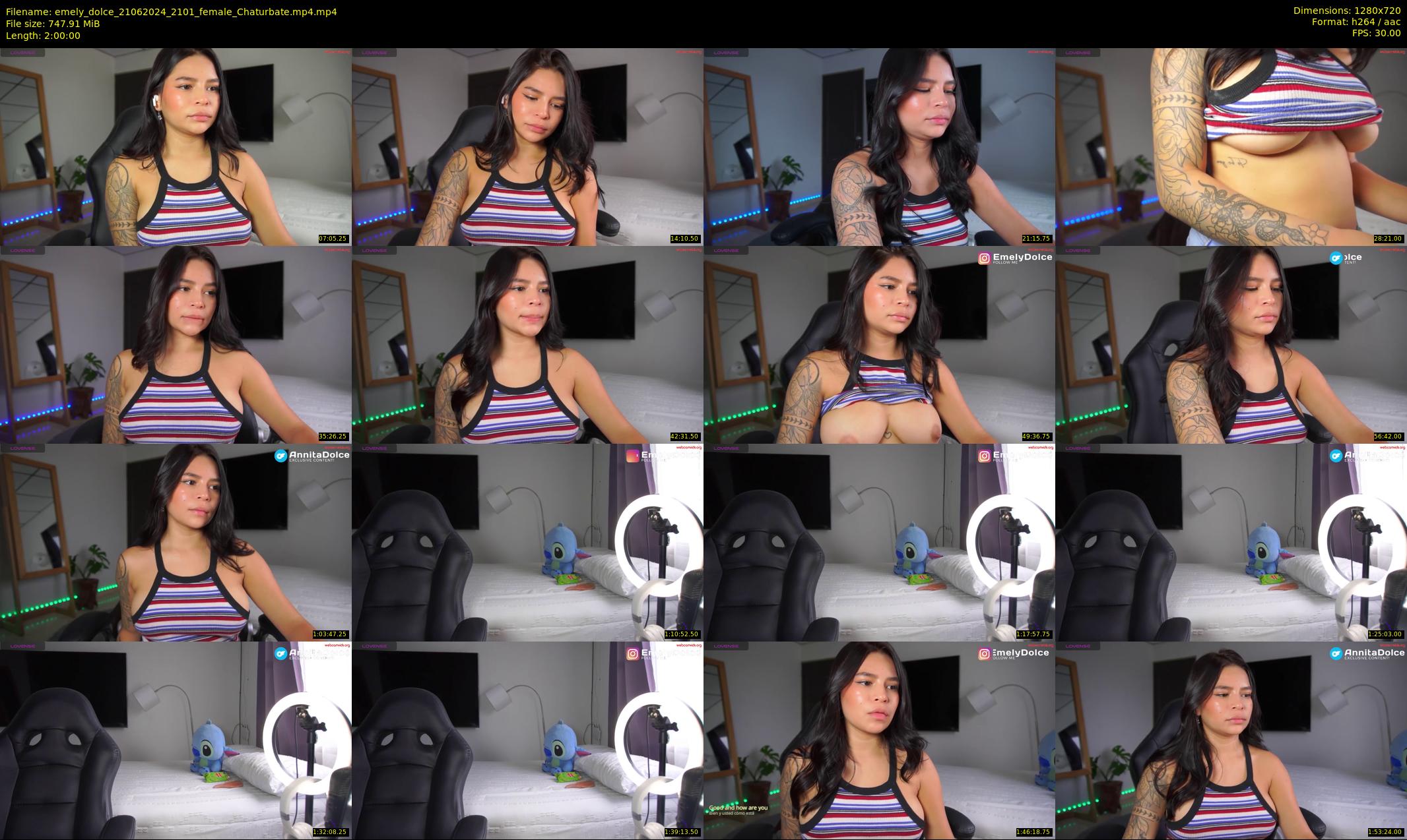 emely_dolce — 120 minute Chaturbate female cam show recording, 720p, Jun 21, 2024