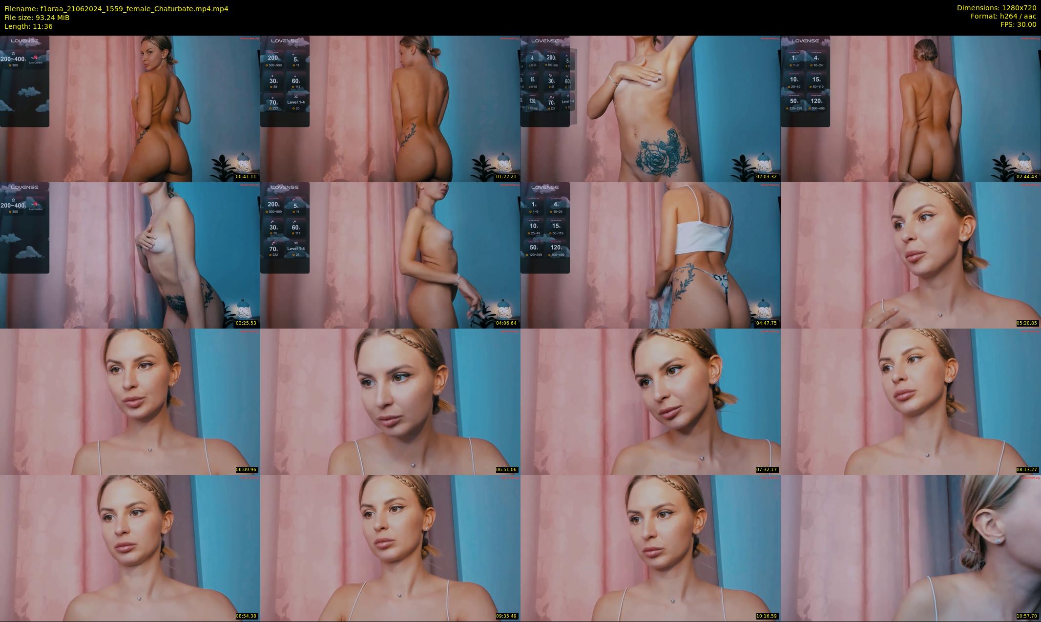 f1oraa — 12 minute Chaturbate female cam show recording, 720p, Jun 21, 2024