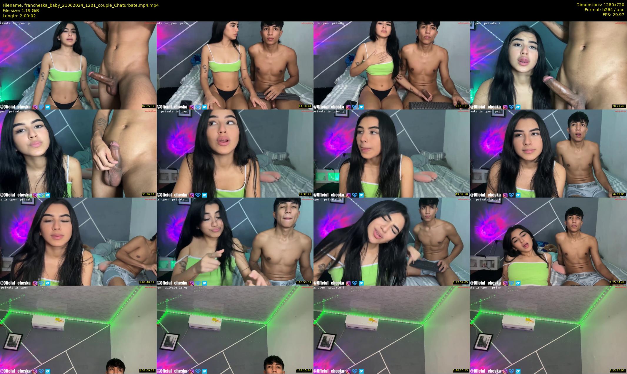 francheska_baby — 121 minute Chaturbate couple cam show recording, 720p, Jun 21, 2024