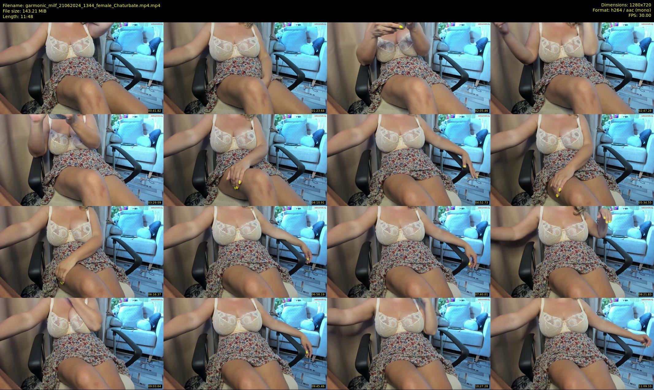 garmonic_milf — 12 minute Chaturbate female cam show recording, 720p, Jun 21, 2024