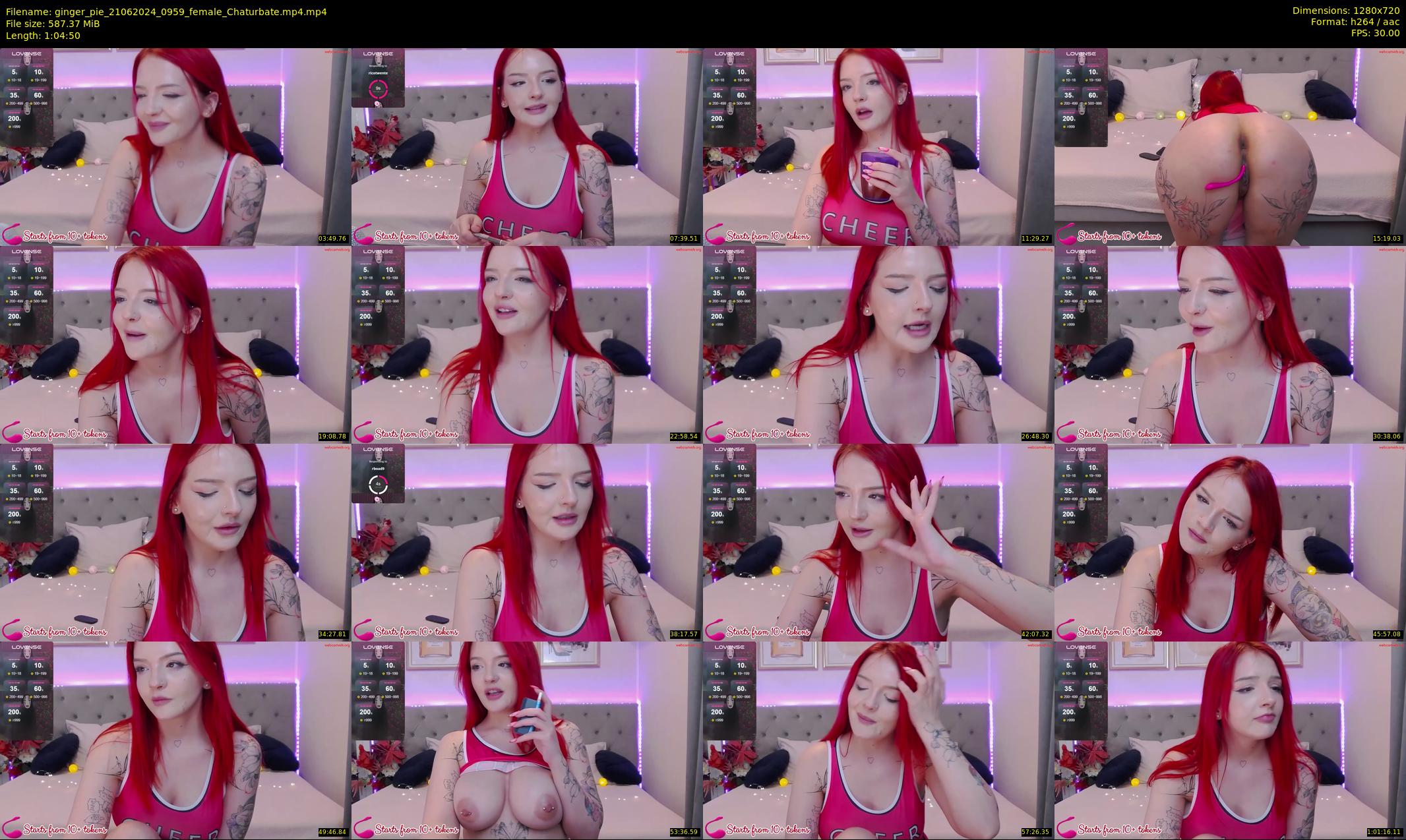 ginger_pie — 65 minute Chaturbate female cam show recording, 720p, Jun 21, 2024