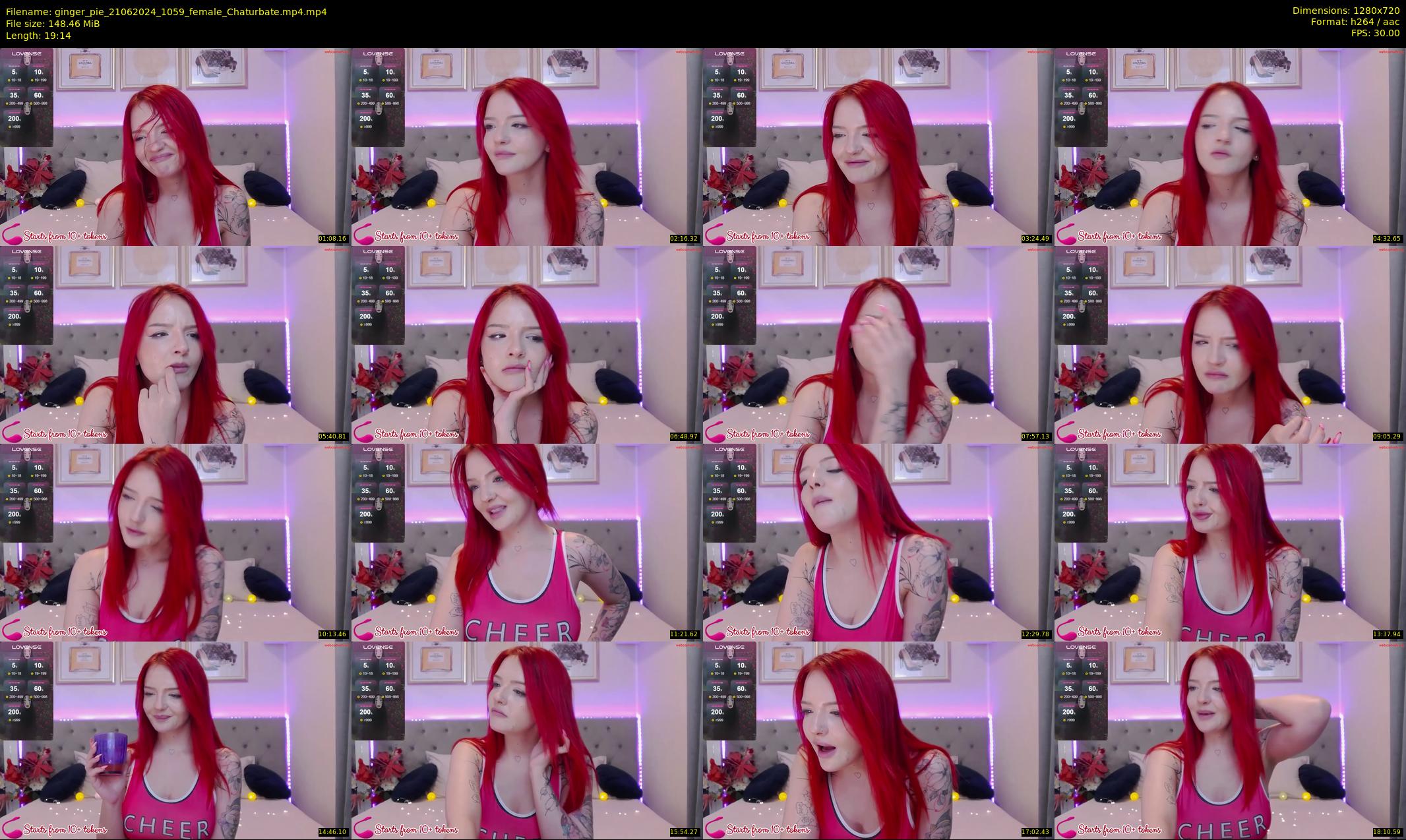 ginger_pie — 20 minute Chaturbate female cam show recording, 720p, Jun 21, 2024