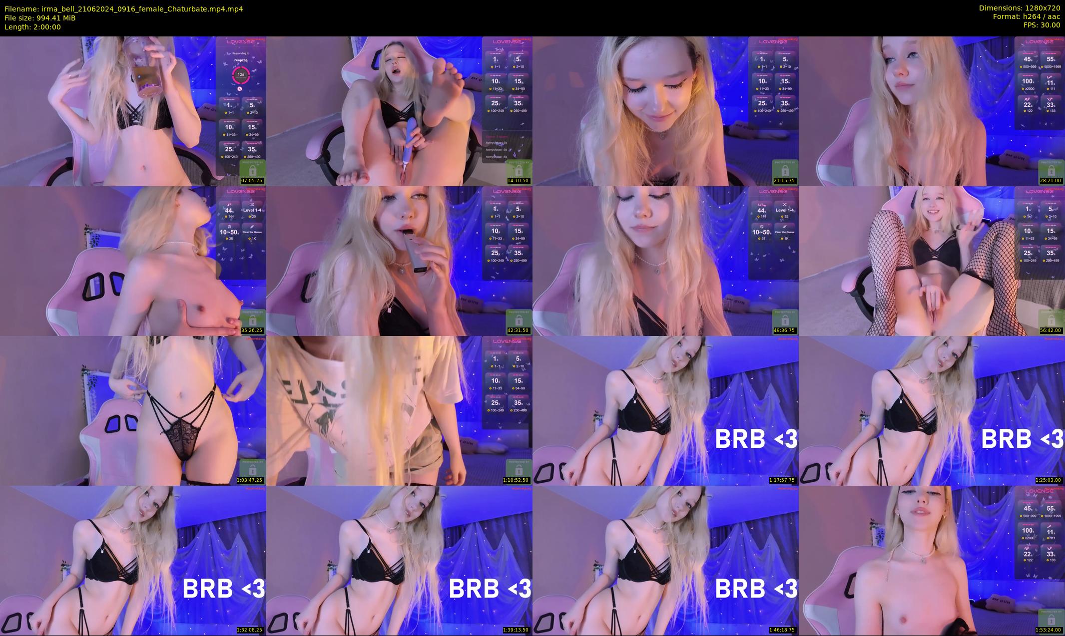 irma_bell — 120 minute Chaturbate female cam show recording, 720p, Jun 21, 2024
