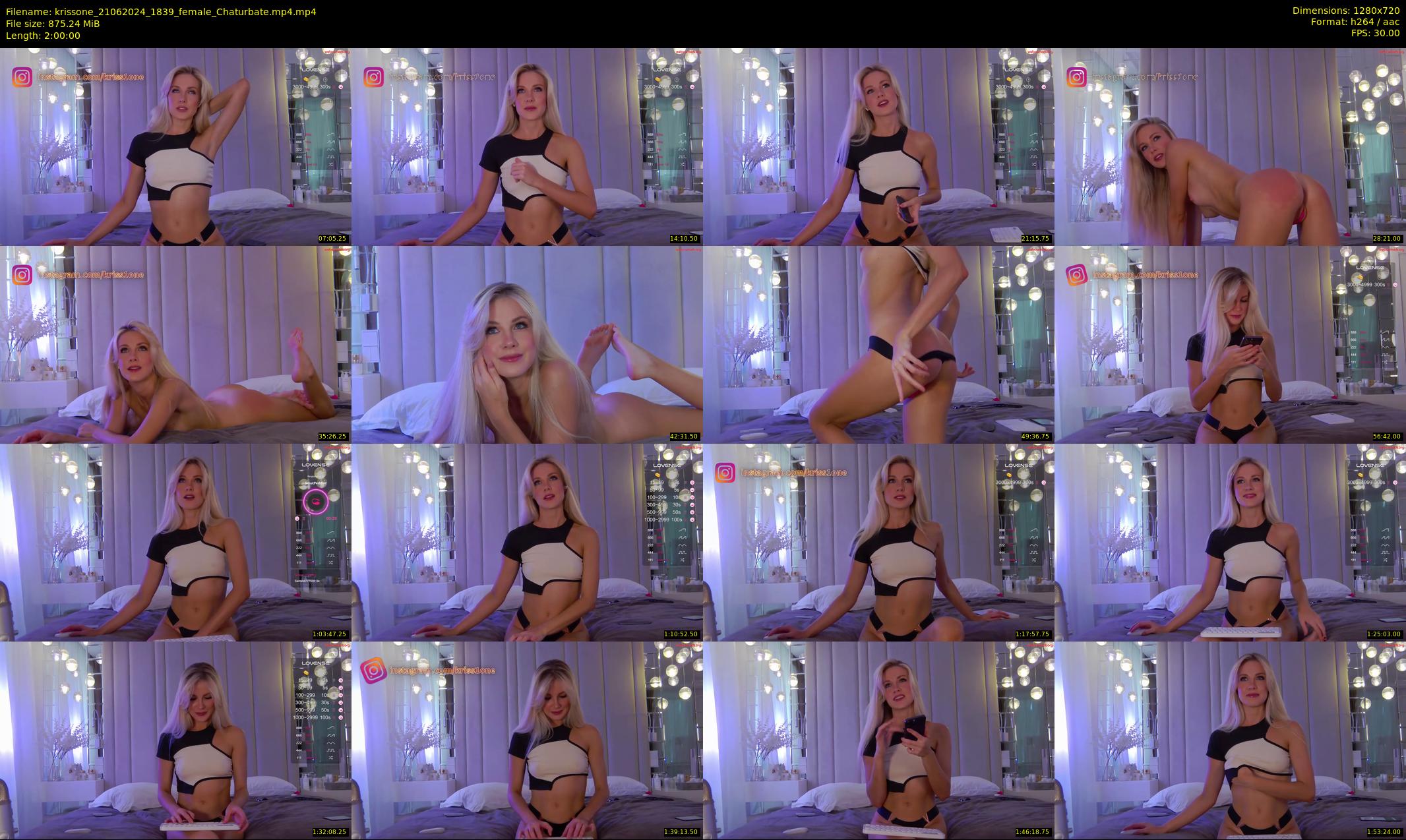 krissone — 120 minute Chaturbate female cam show recording, 720p, Jun 21, 2024