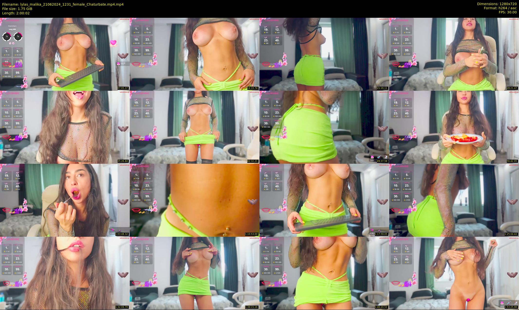 lylas_malika — 121 minute Chaturbate female cam show recording, 720p, Jun 21, 2024