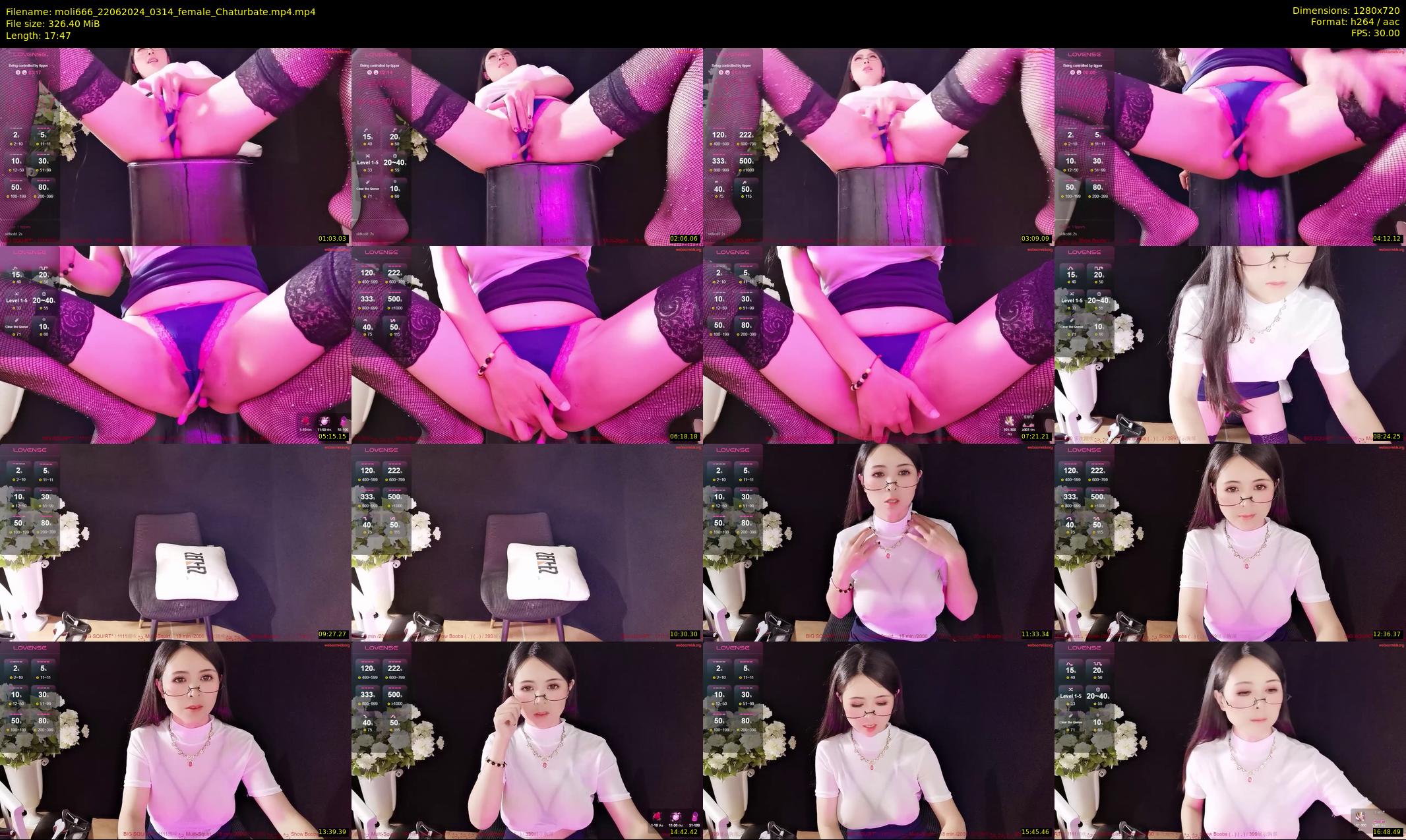 moli666 — 18 minute Chaturbate female cam show recording, 720p, Jun 22, 2024
