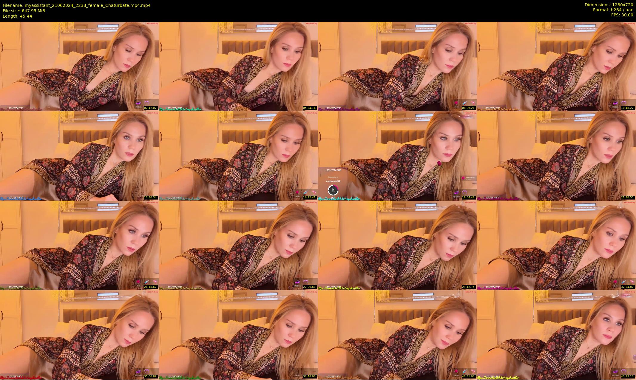 myassistant — 46 minute Chaturbate female cam show recording, 720p, Jun 21, 2024