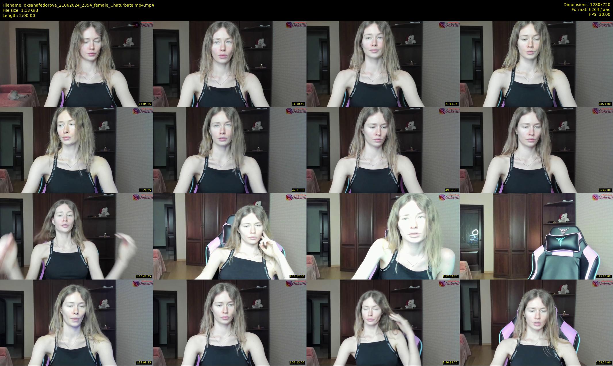 oksanafedorova — 120 minute Chaturbate female cam show recording, 720p, Jun 21, 2024
