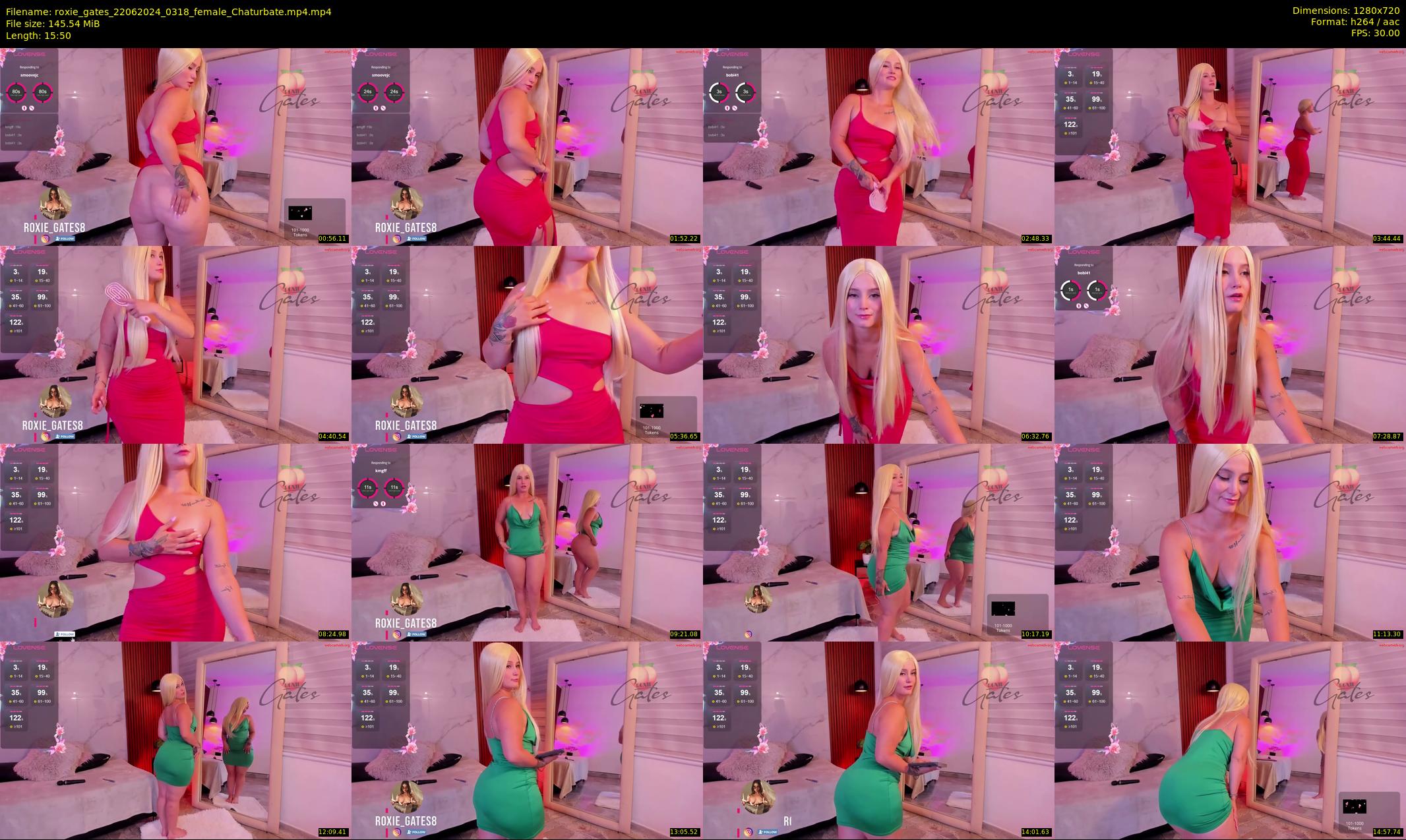 roxie_gates — 16 minute Chaturbate female cam show recording, 720p, Jun 22, 2024