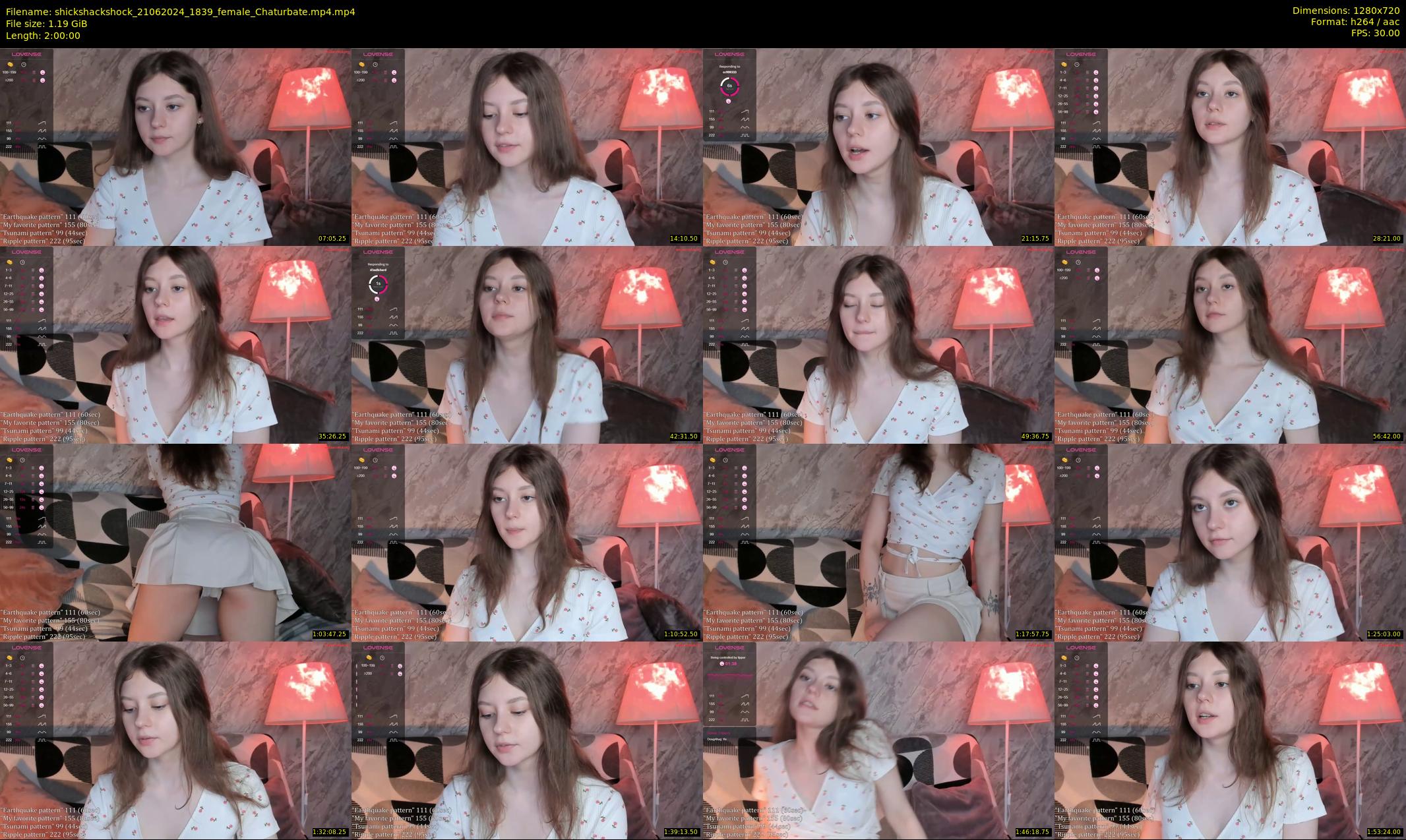 shickshackshock — 120 minute Chaturbate female cam show recording, 720p, Jun 21, 2024