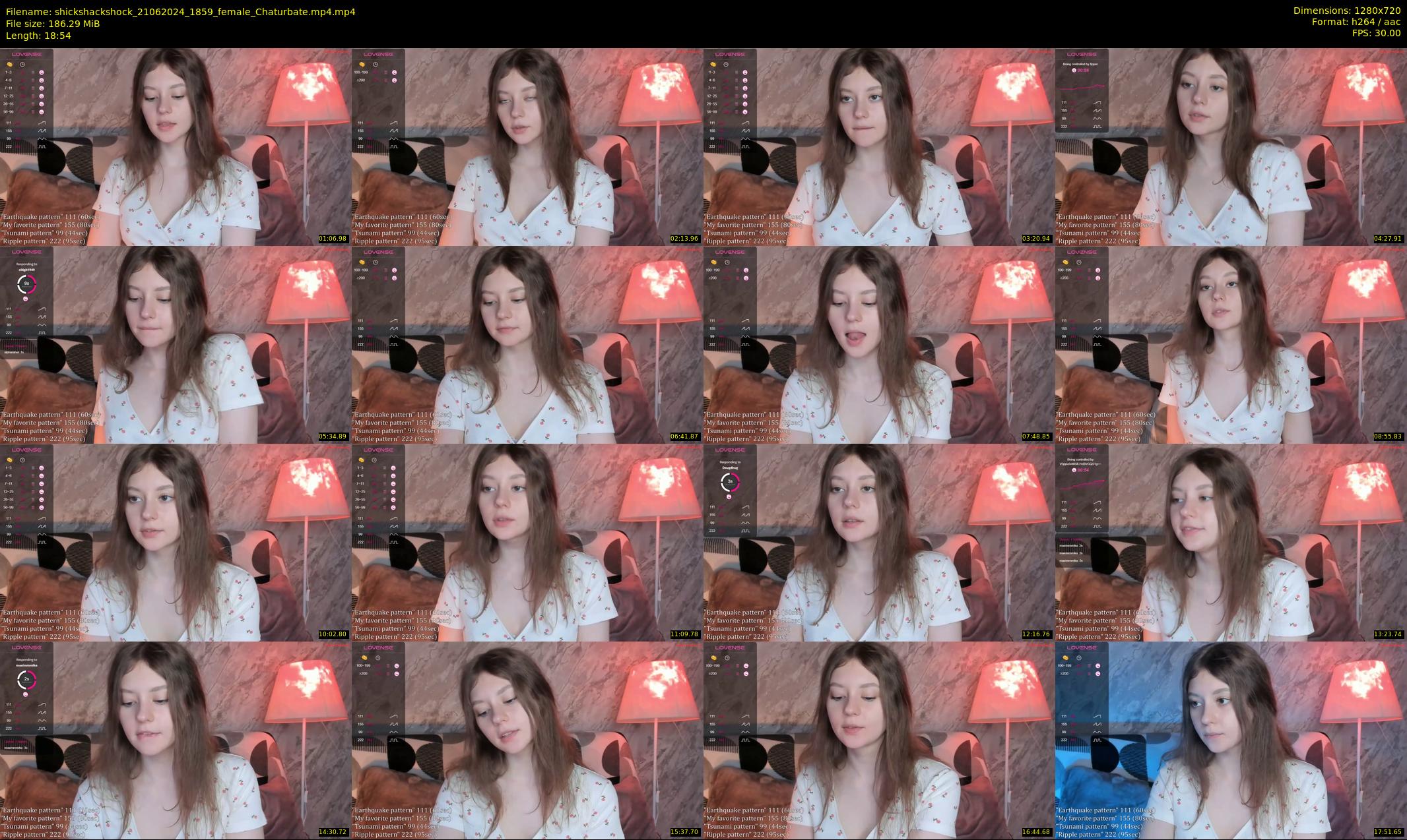shickshackshock — 19 minute Chaturbate female cam show recording, 720p, Jun 21, 2024