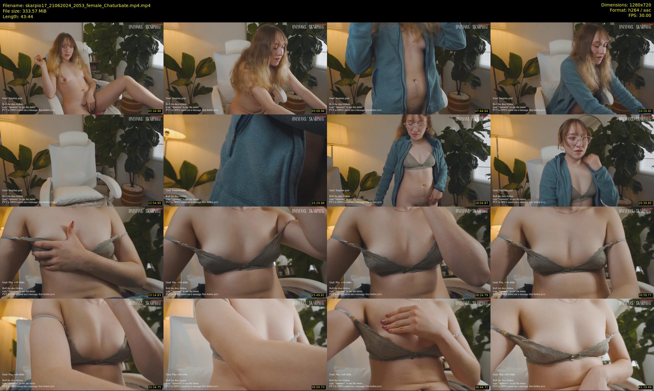 skarpio17 — 44 minute Chaturbate female cam show recording, 720p, Jun 21, 2024
