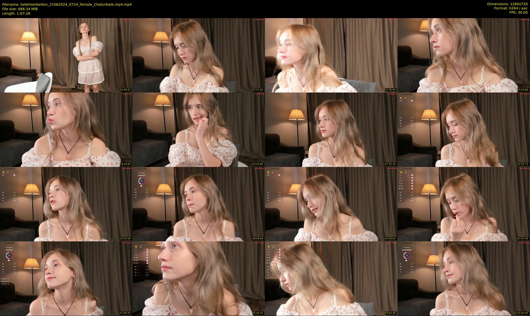 taitehambelton — 68 minute Chaturbate female cam show recording, 720p, Jun 21, 2024