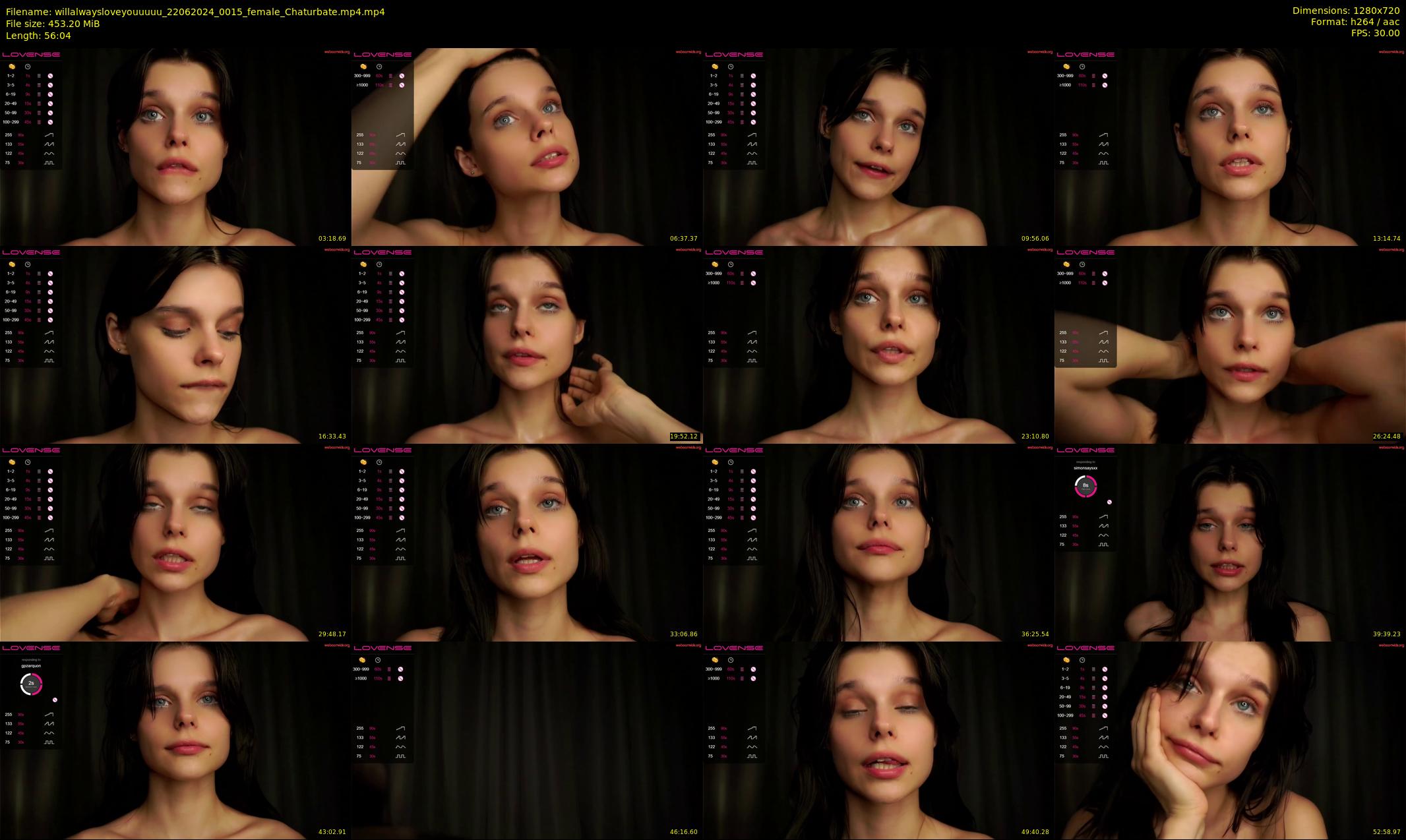 willalwaysloveyouuuuu — 57 minute Chaturbate female cam show recording, 720p, Jun 22, 2024