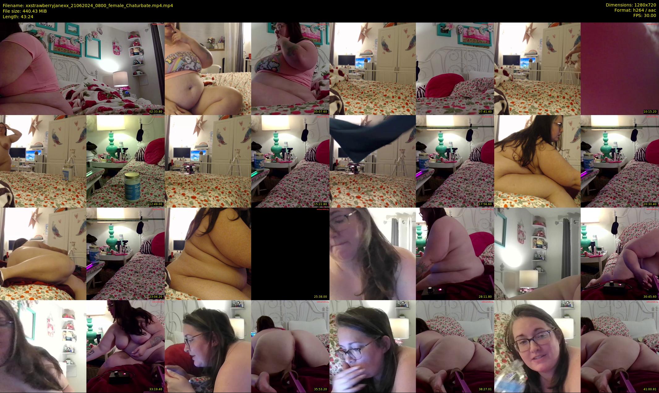 xxstrawberryjanexx — 44 minute Chaturbate female cam show recording, 720p, Jun 21, 2024